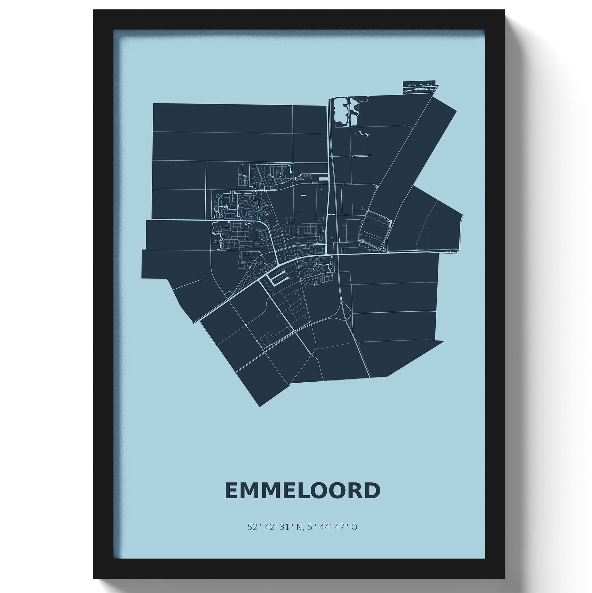 Poster Emmeloord - Blauw