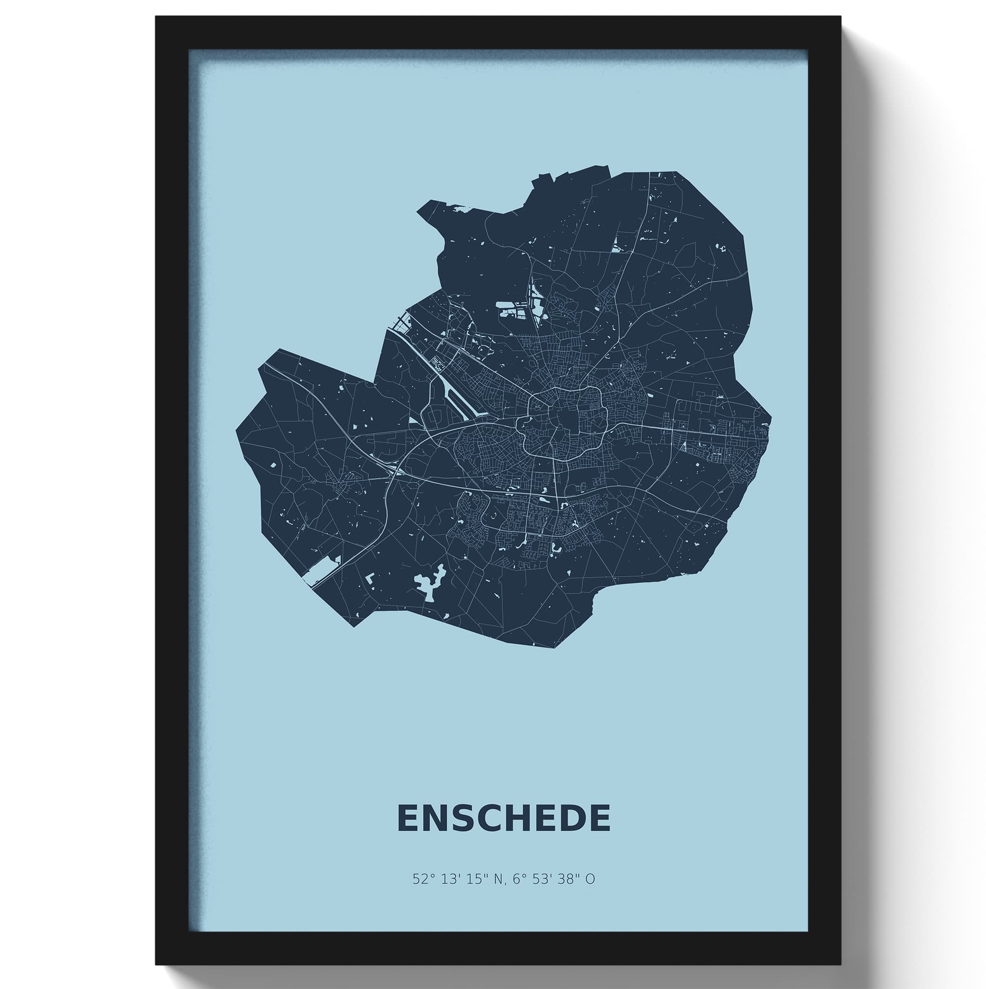 Poster Enschede - Blauw