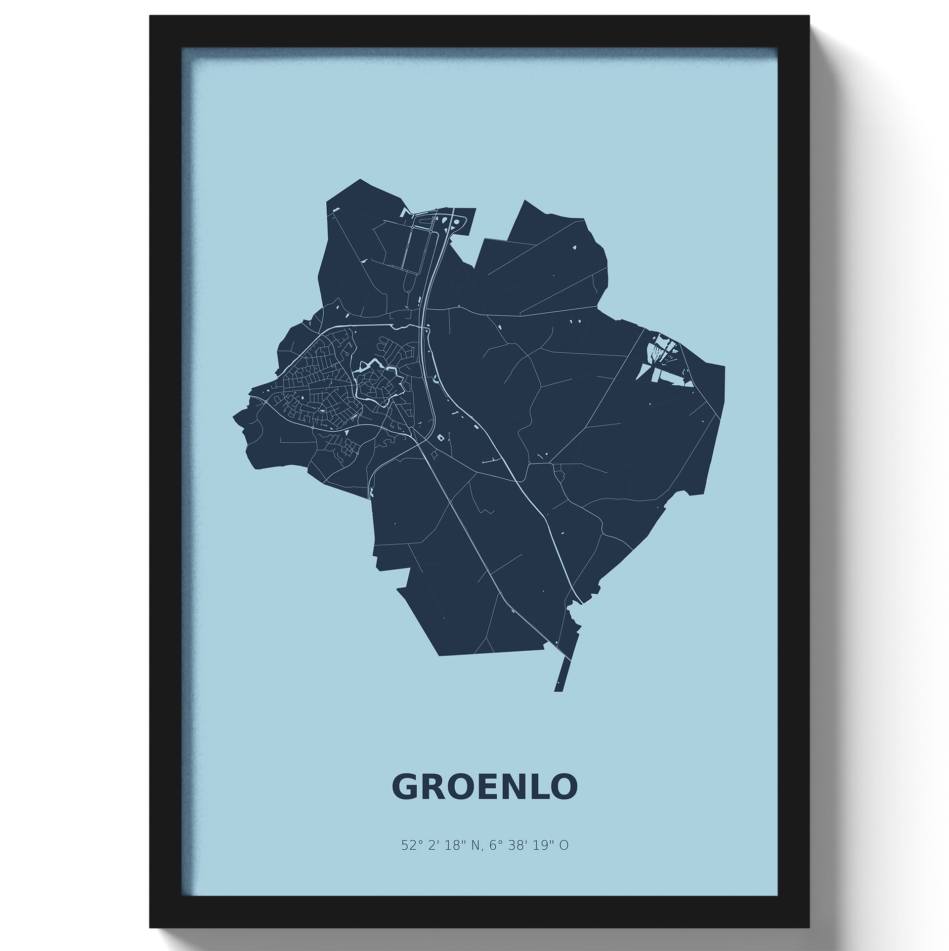 Poster Groenlo - Blauw