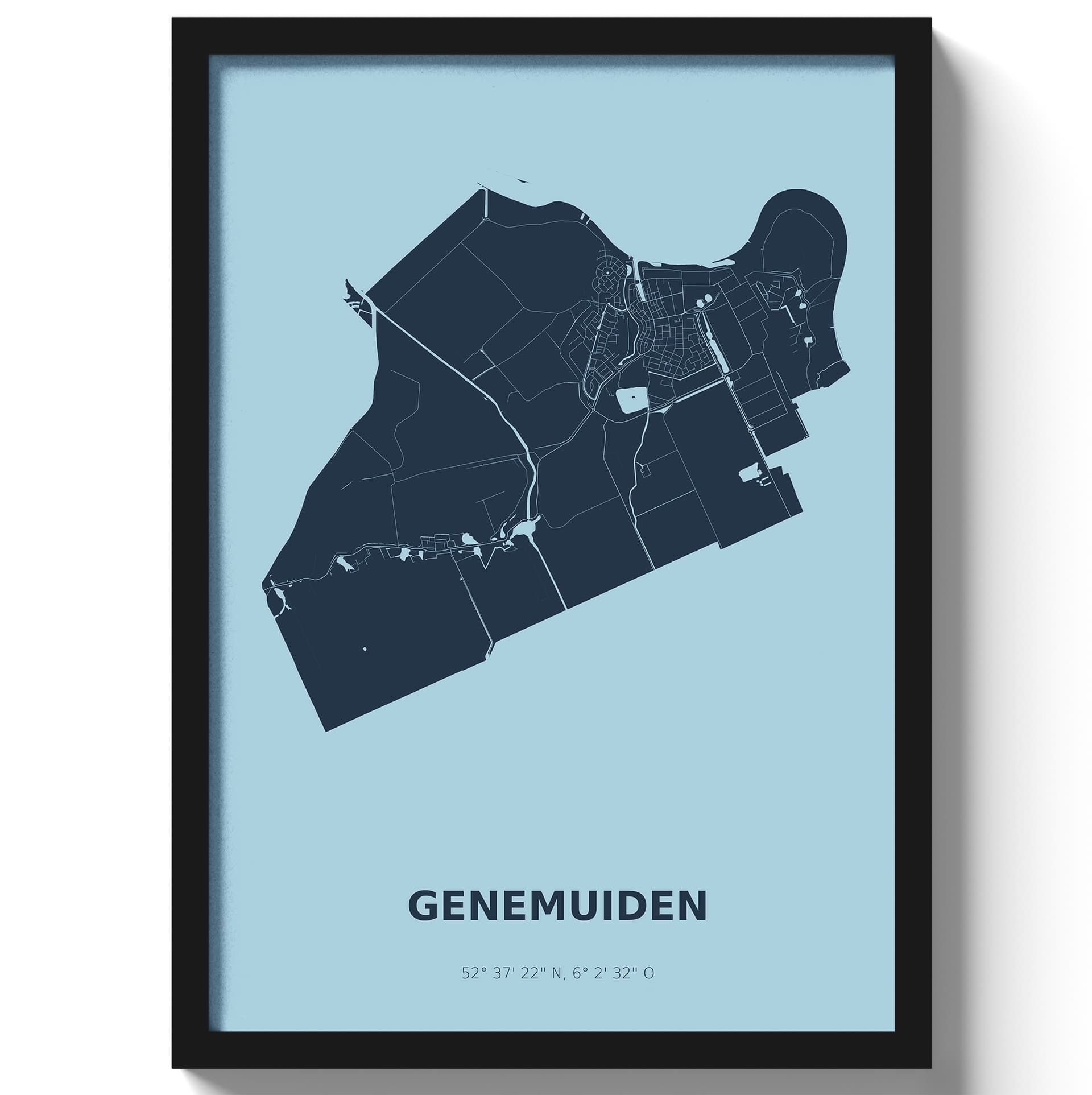 Poster Genemuiden - Blauw