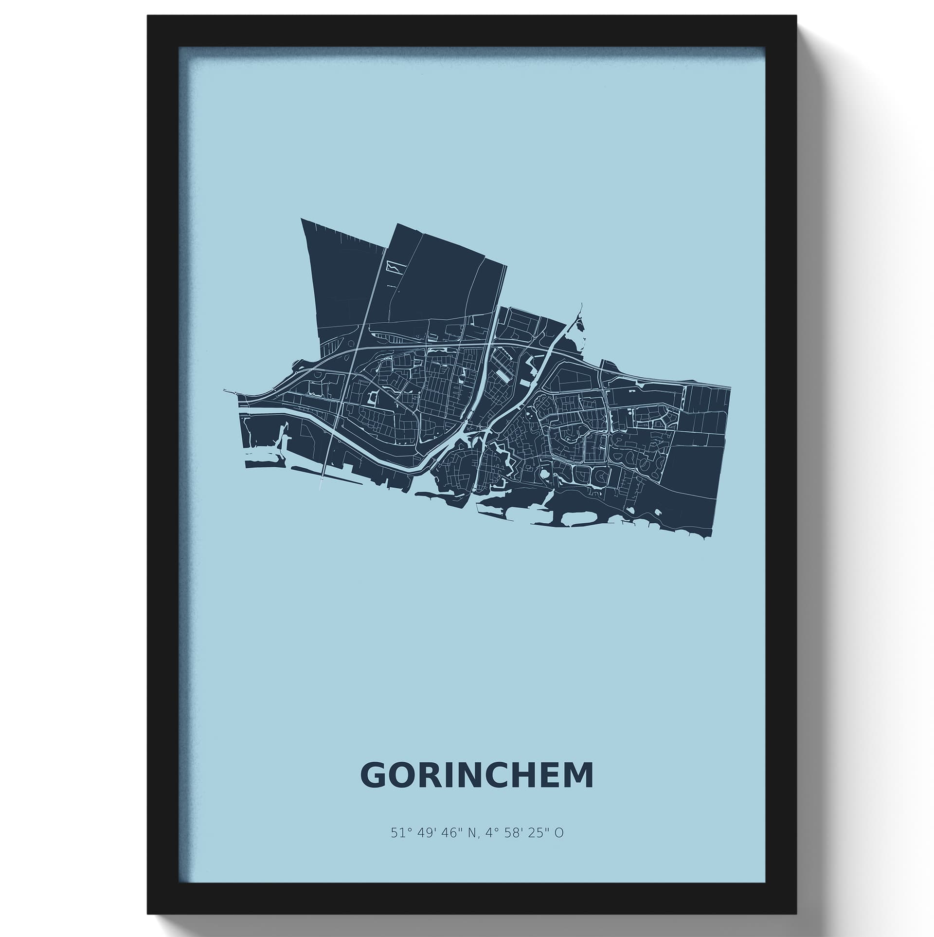 Poster Gorinchem - Blauw