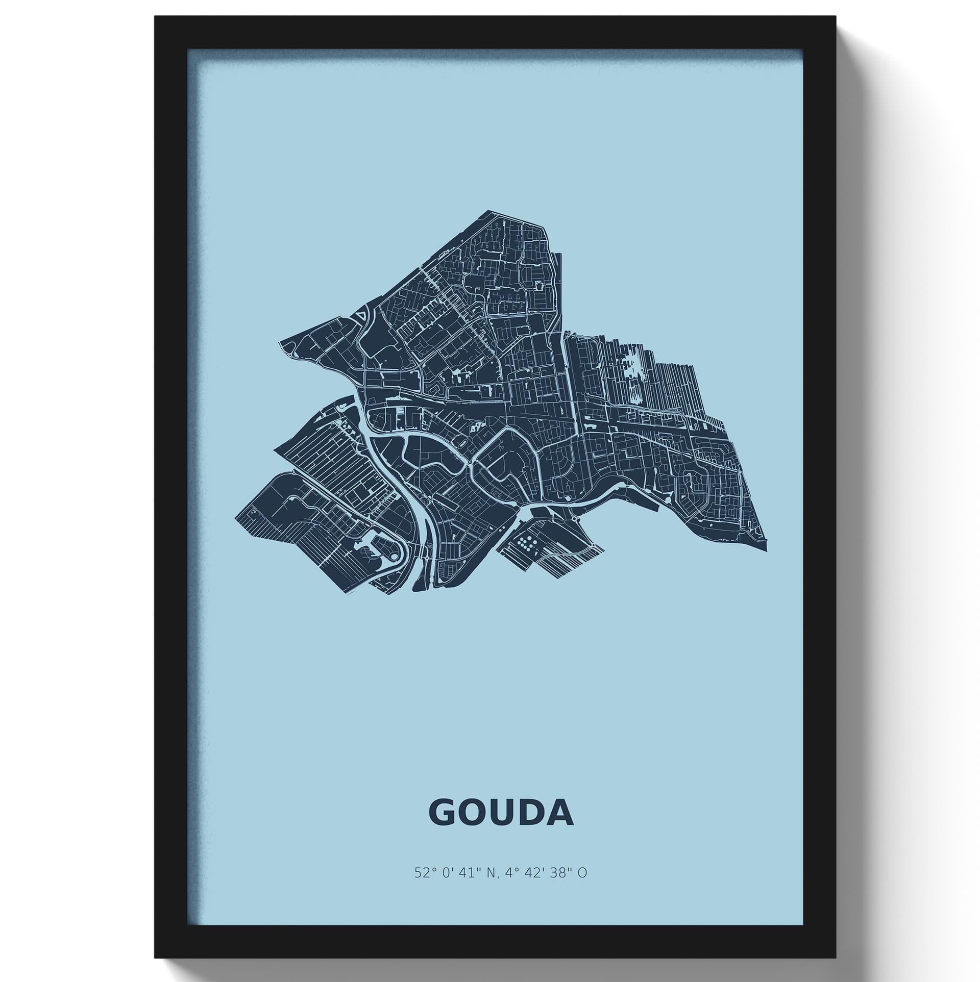 Poster Gouda - Blauw