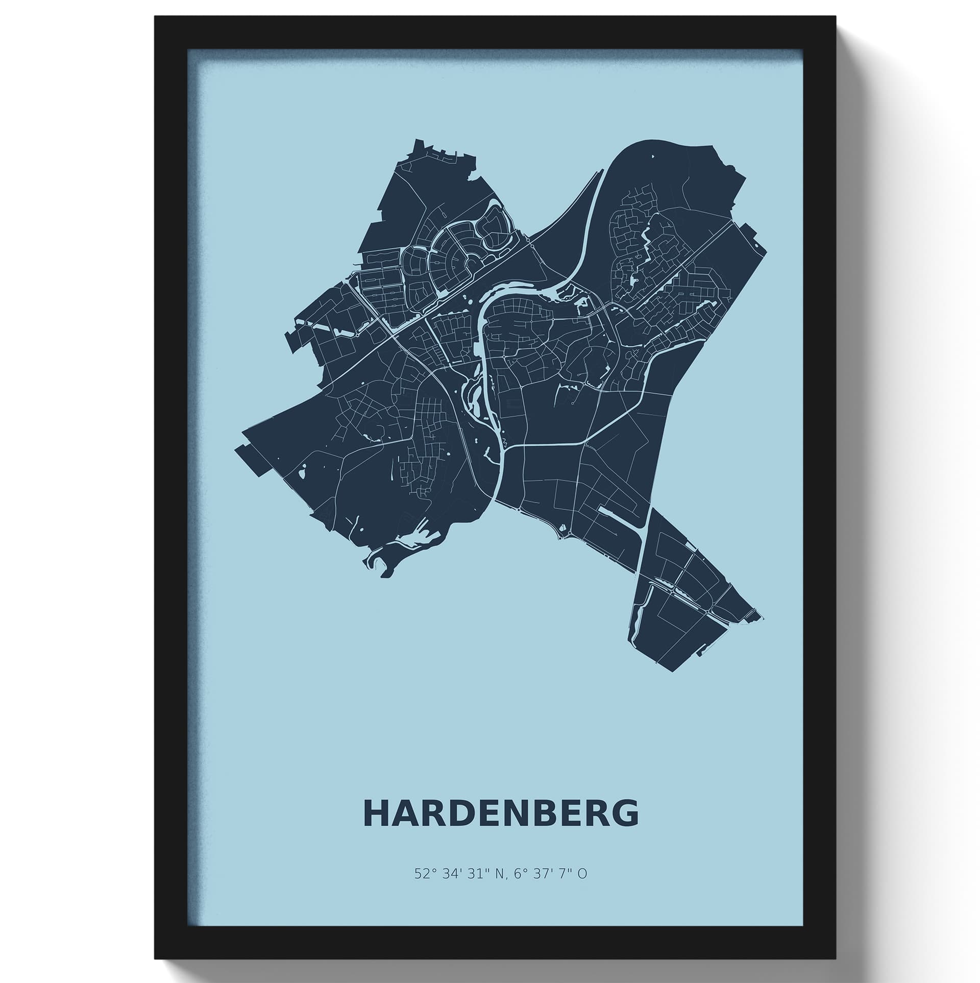 Poster Hardenberg - Blauw