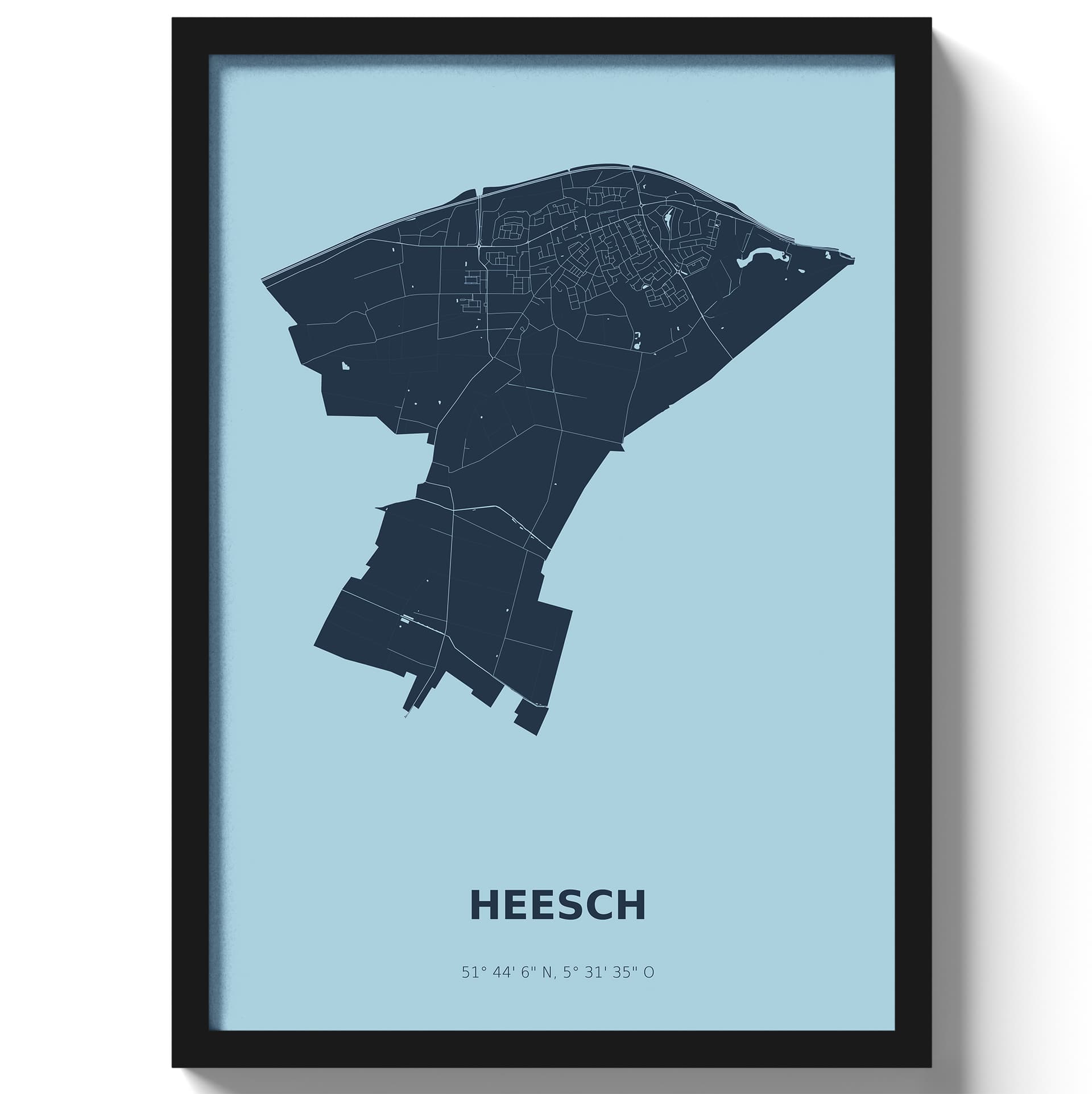 Poster Heesch - Blauw