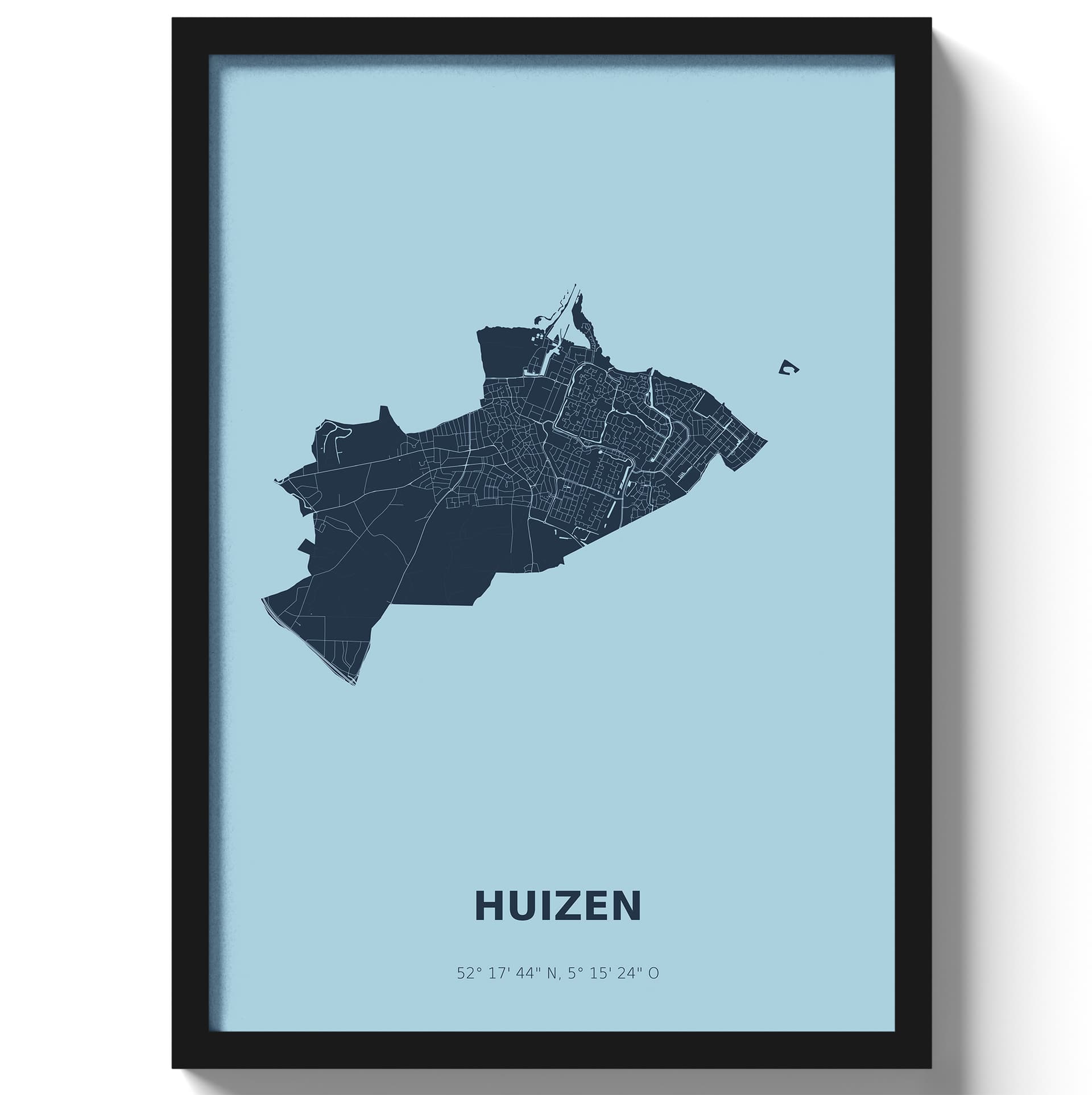Poster Huizen - Blauw