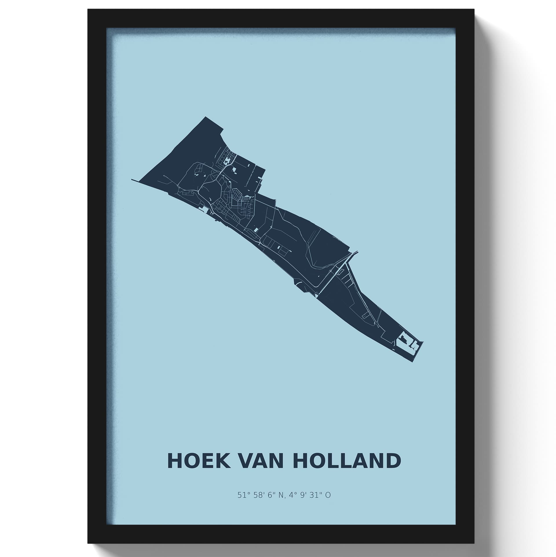 Poster Hoek van Holland - Blauw