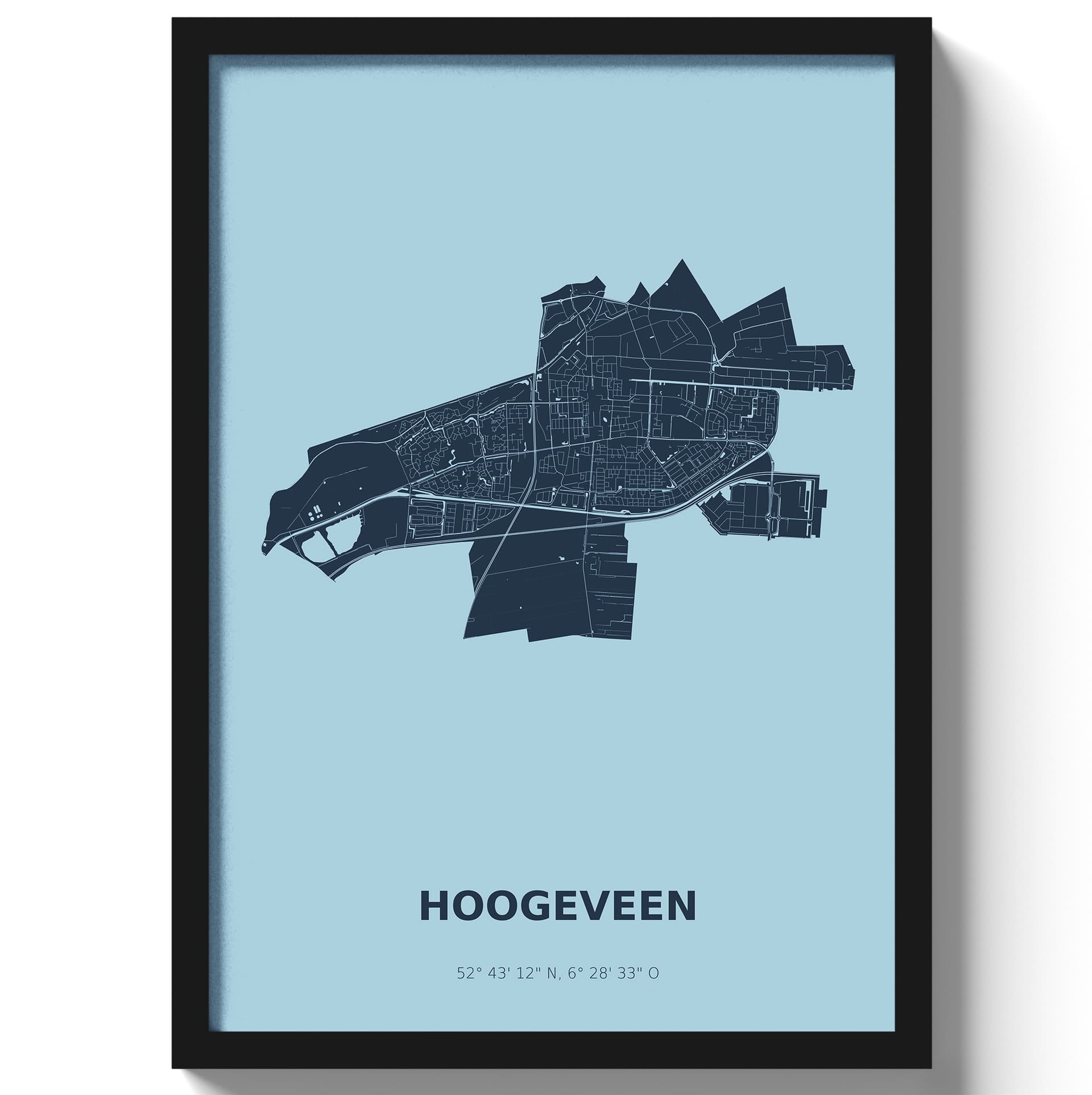 Poster Hoogeveen - Blauw
