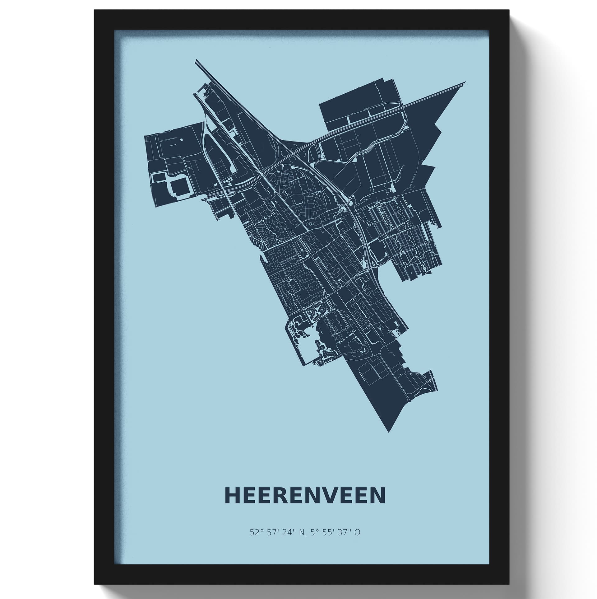 Poster Heerenveen - Blauw