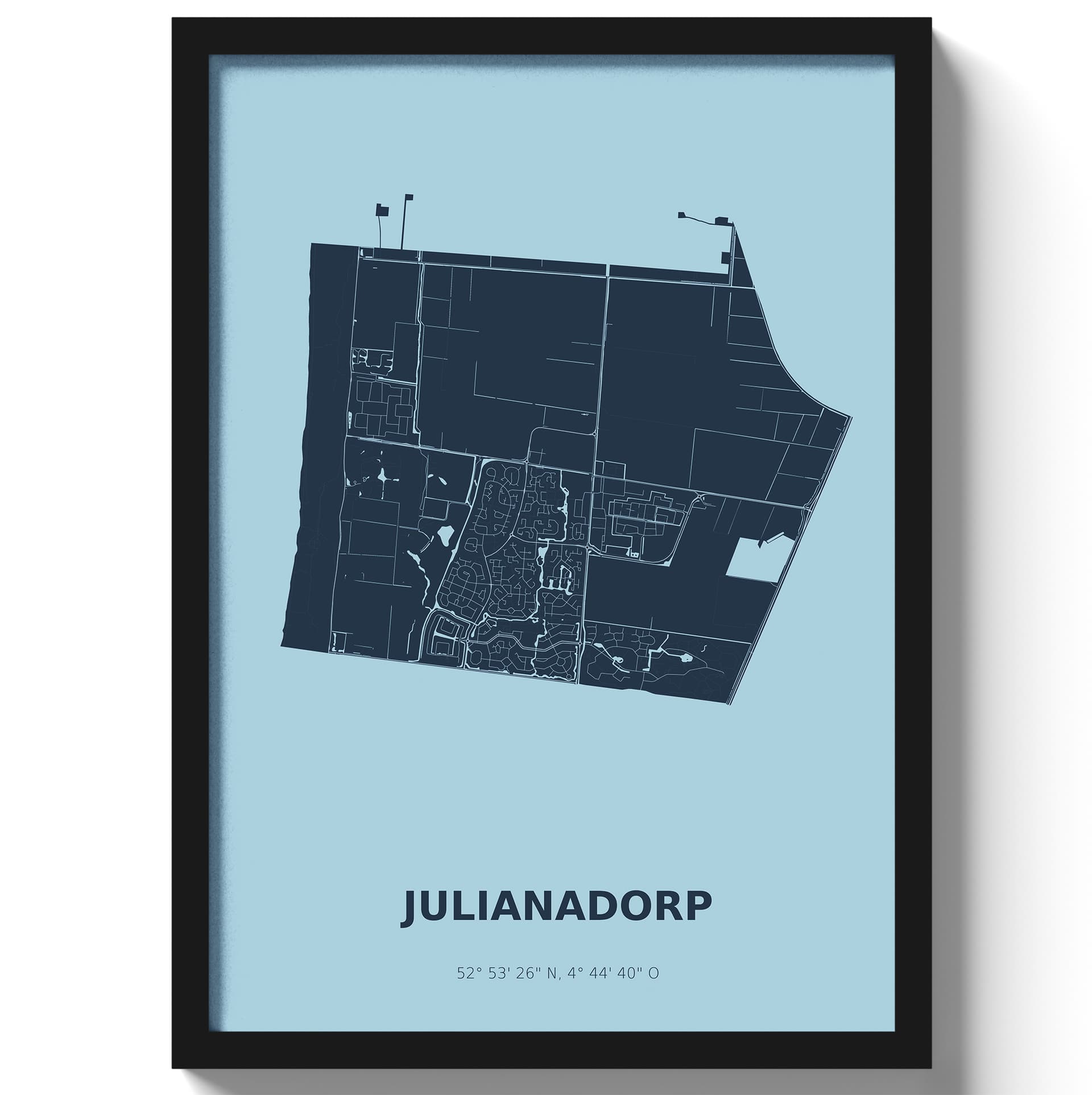 Poster Julianadorp - Blauw