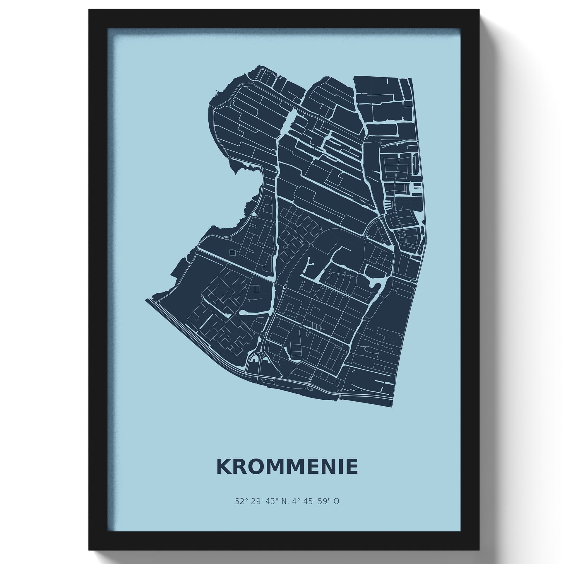 Poster Krommenie - Blauw