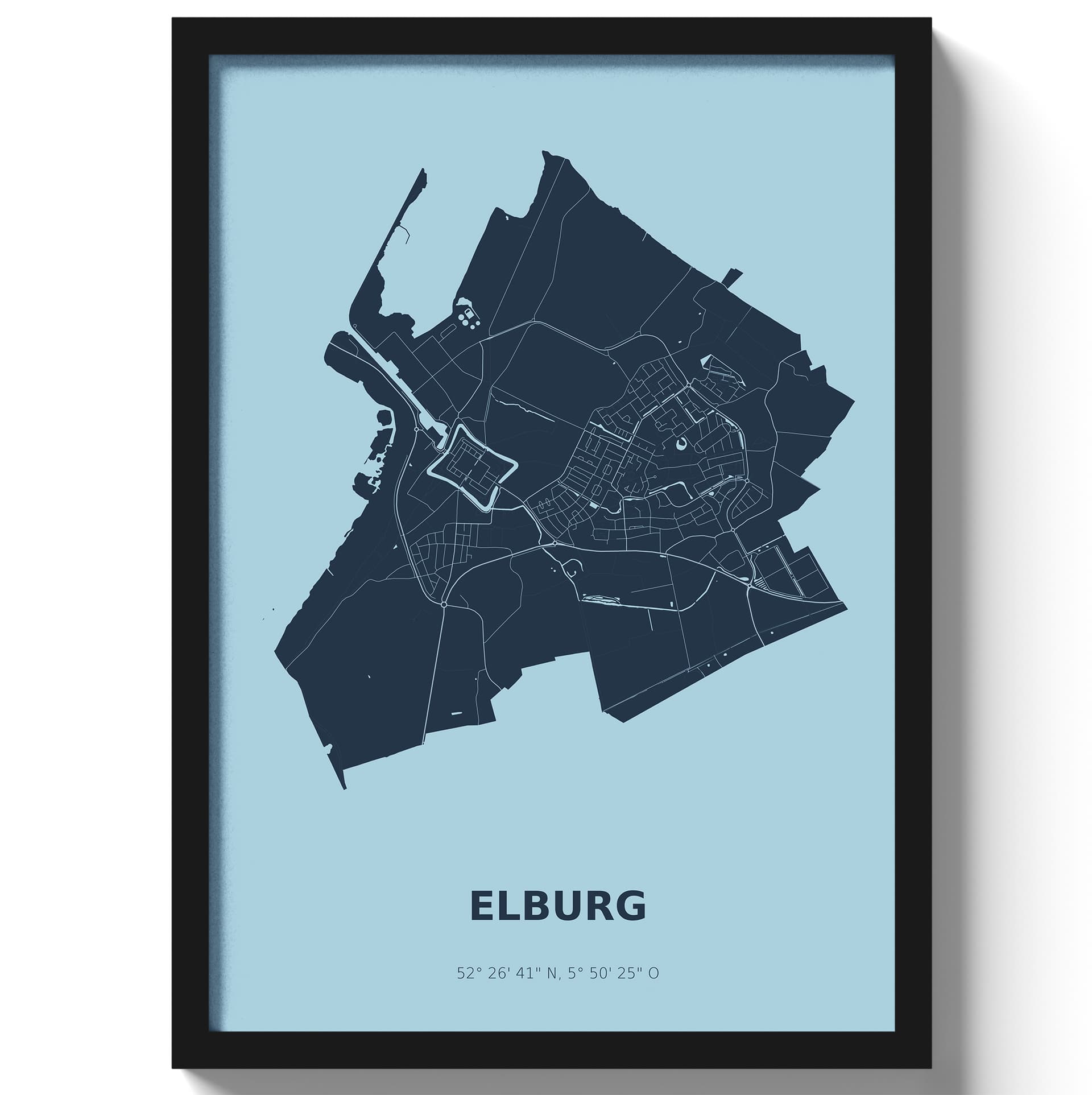 Poster Elburg - Blauw
