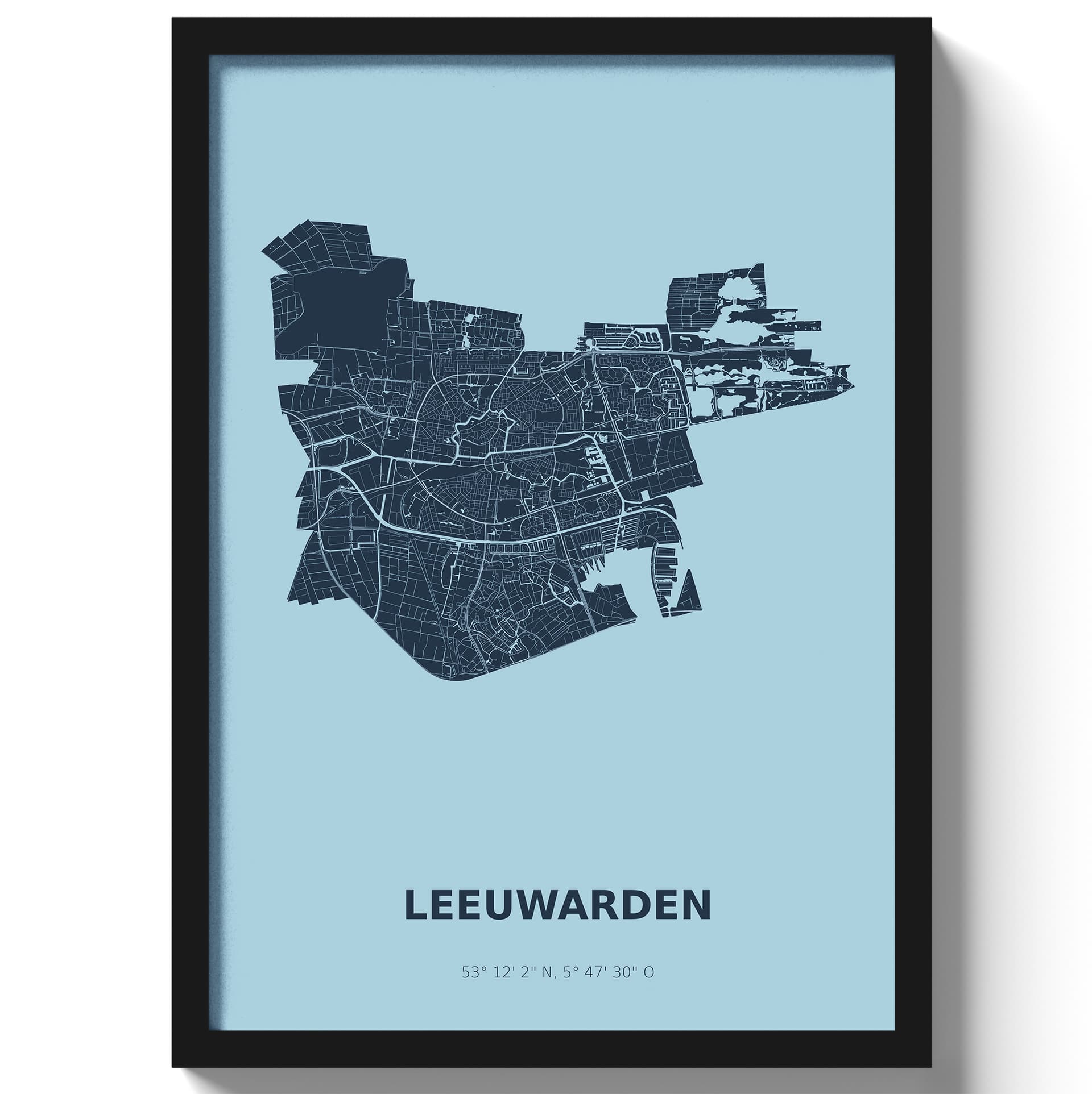 Poster Leeuwarden - Blauw