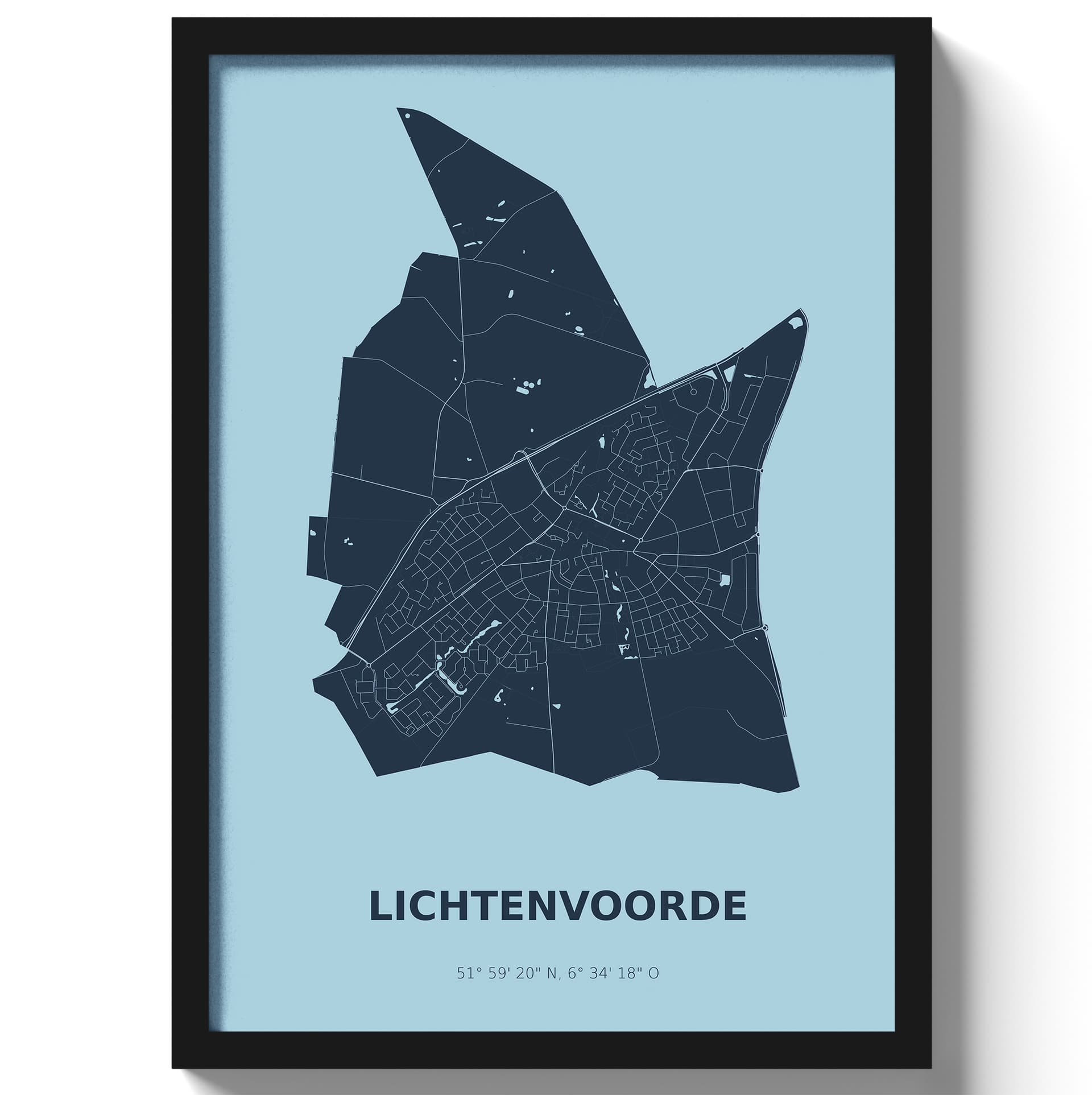 Poster Lichtenvoorde - Blauw