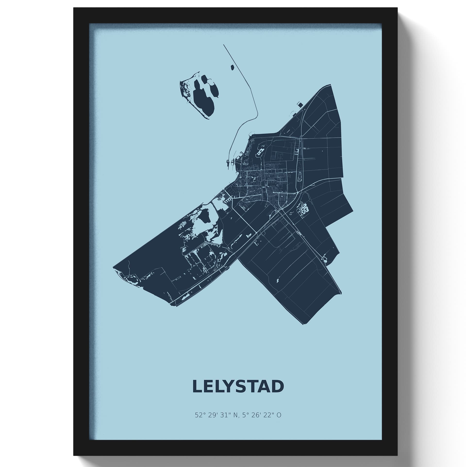Poster Lelystad - Blauw