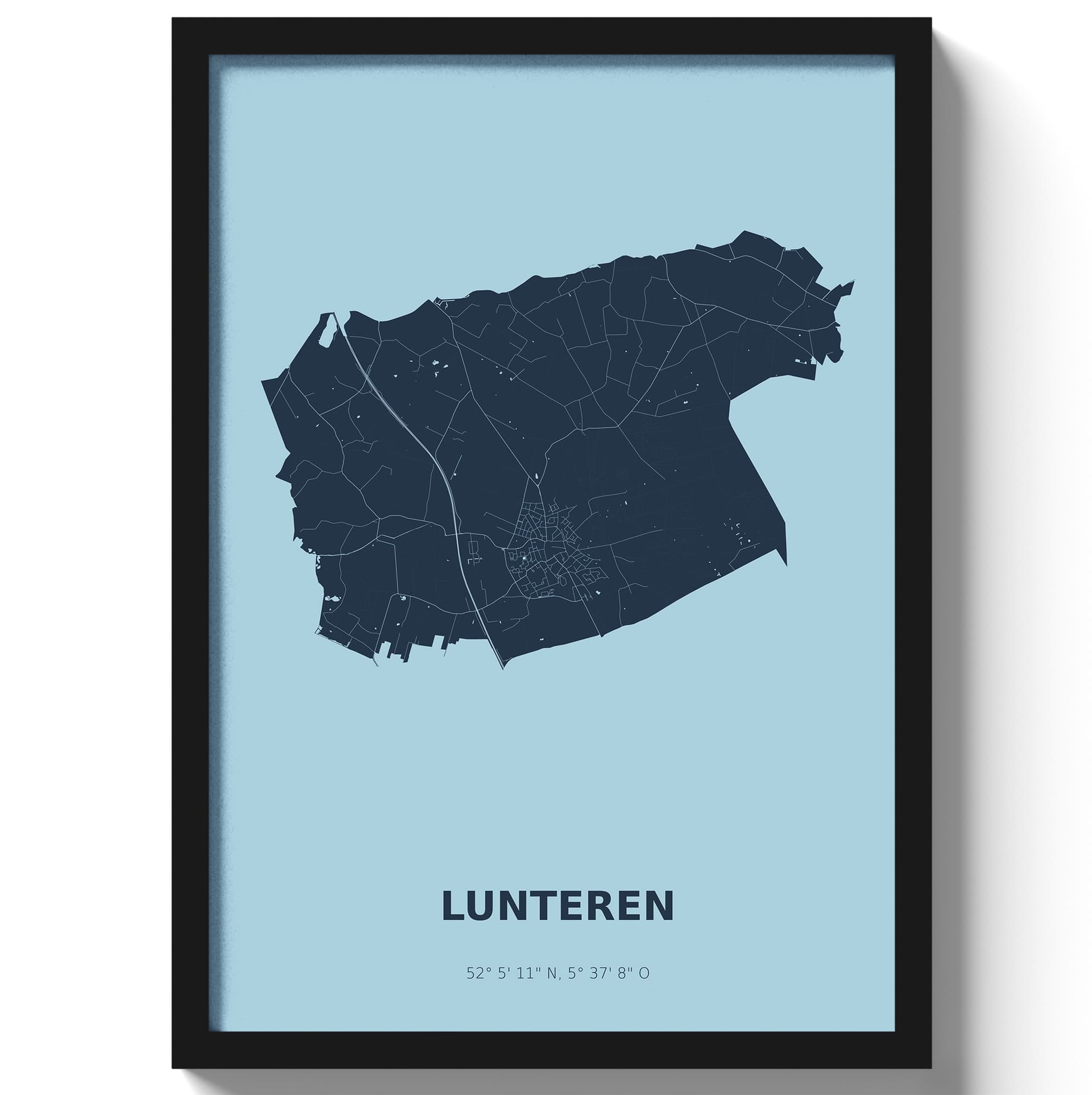 Poster Lunteren - Blauw