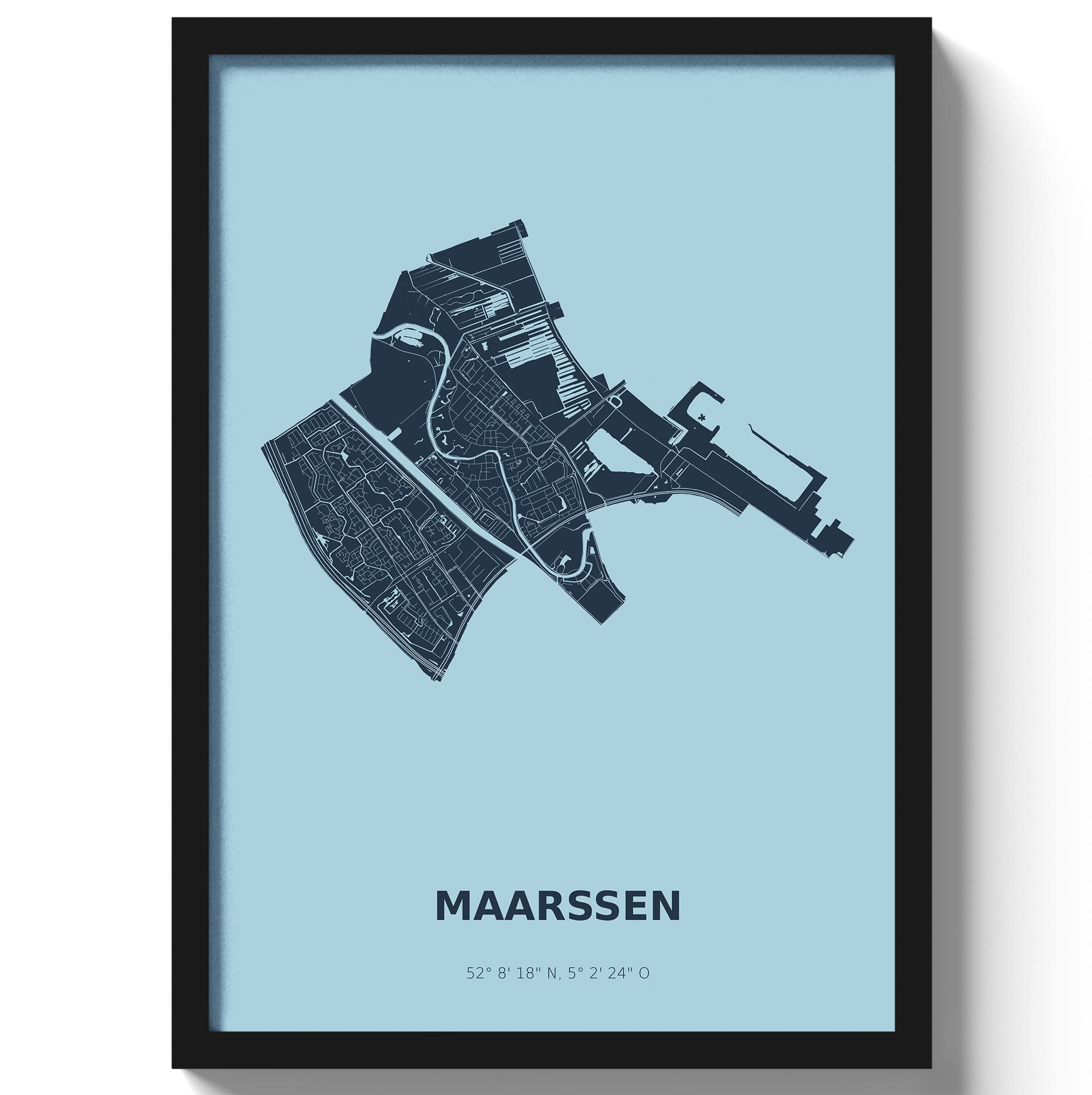 Poster Maarssen - Blauw