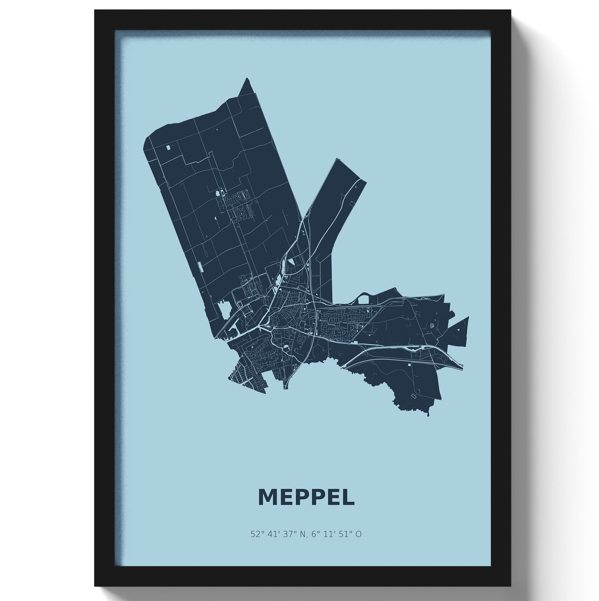 Poster Meppel - Blauw