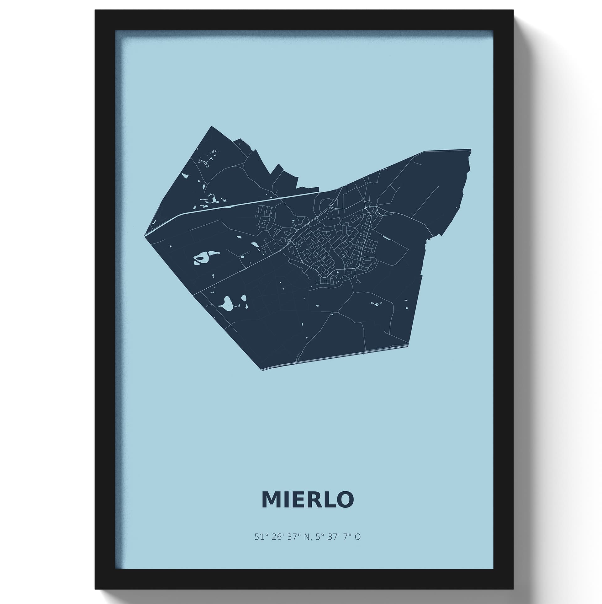 Poster Mierlo - Blauw