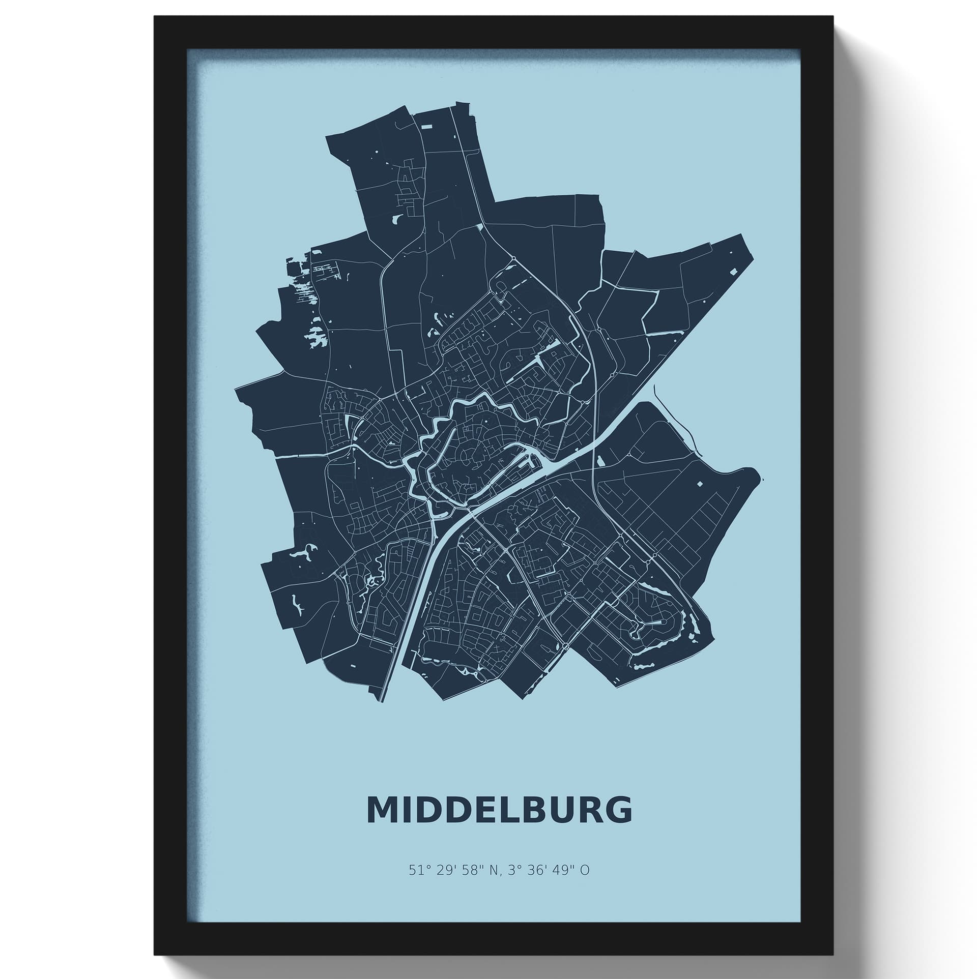 Poster Middelburg - Blauw