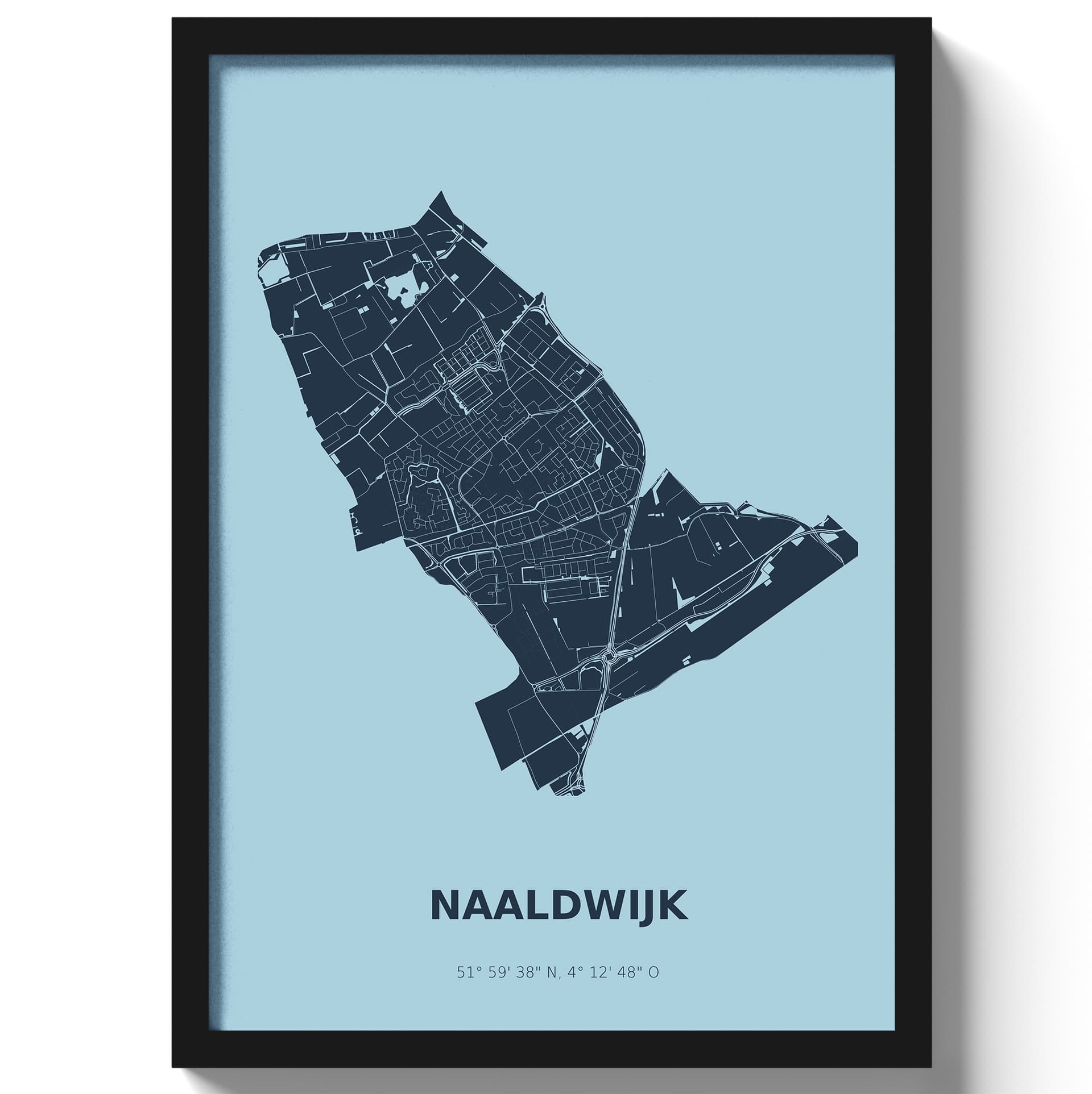 Poster Naaldwijk - Blauw