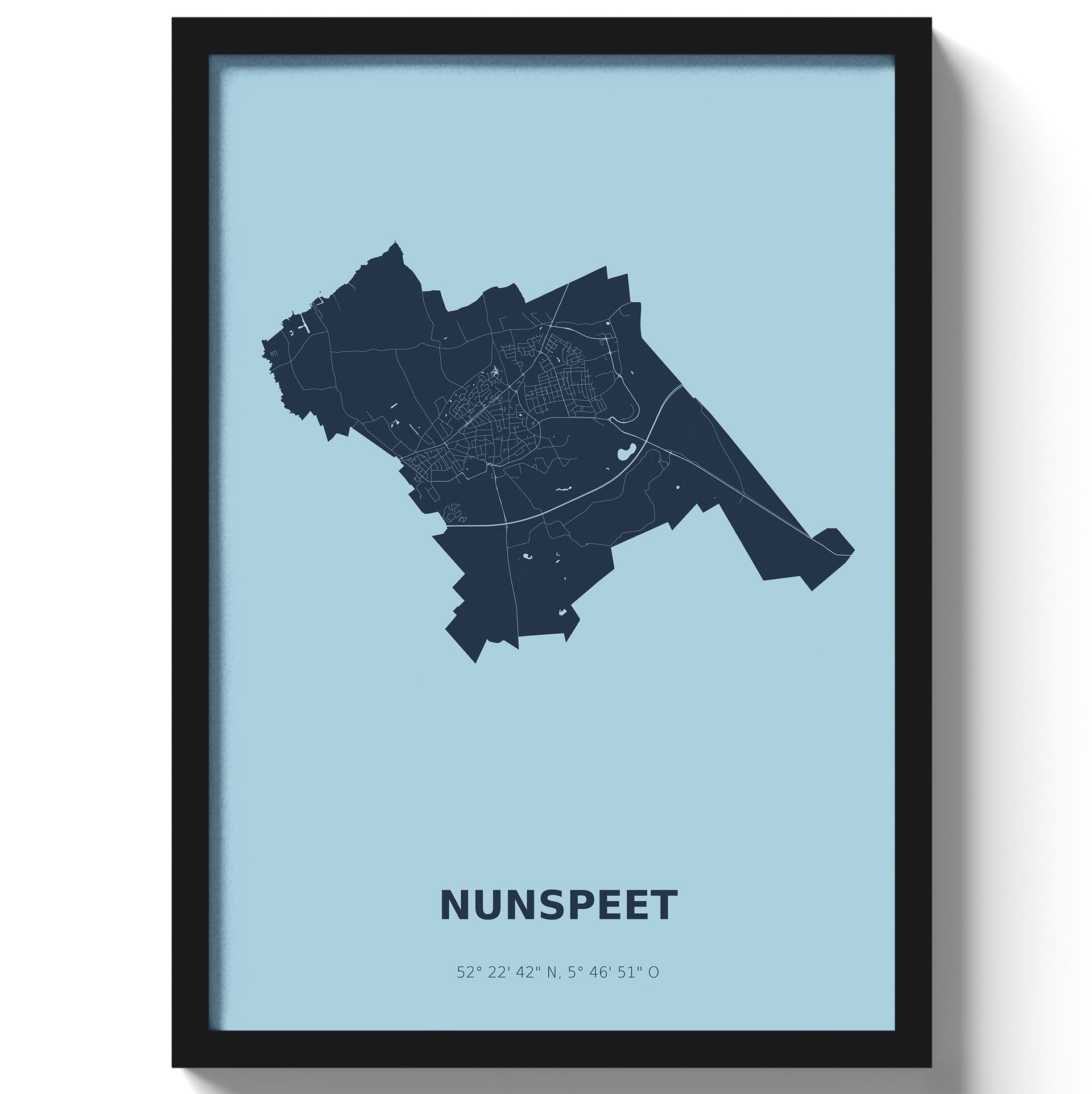 Poster Nunspeet - Blauw