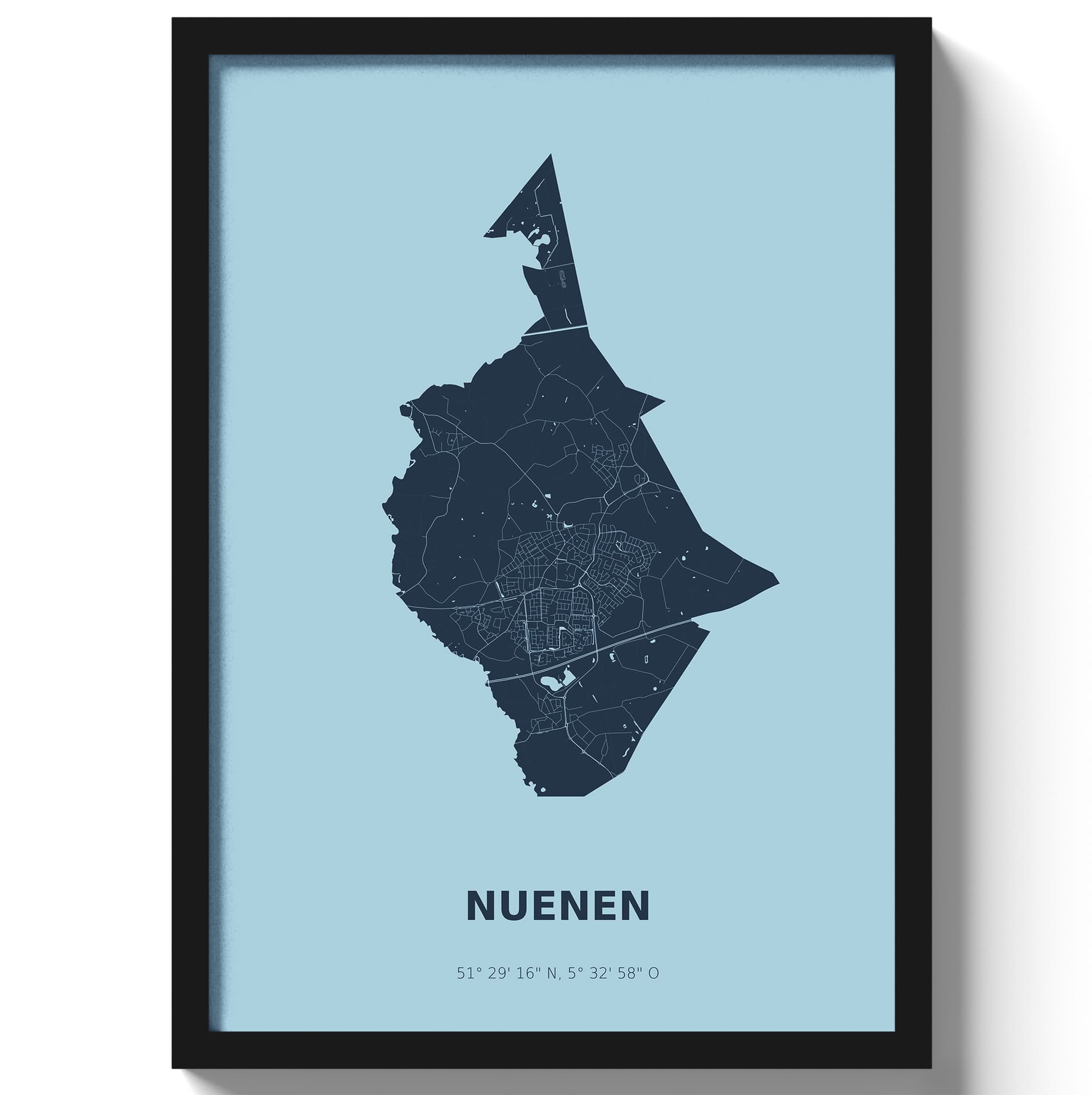 Poster Nuenen - Blauw