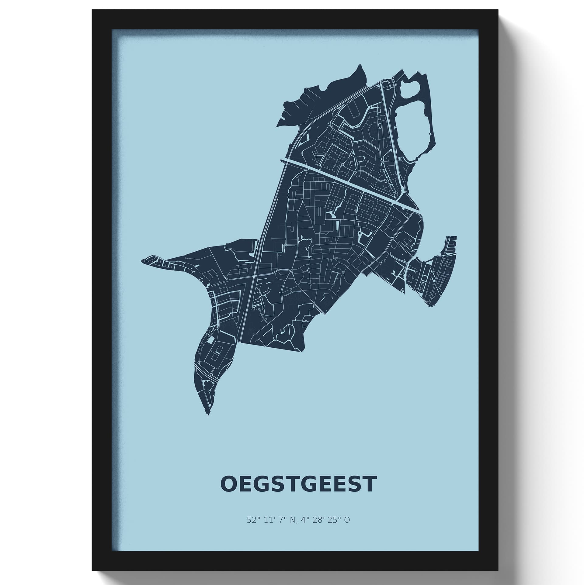 Poster Oegstgeest - Blauw