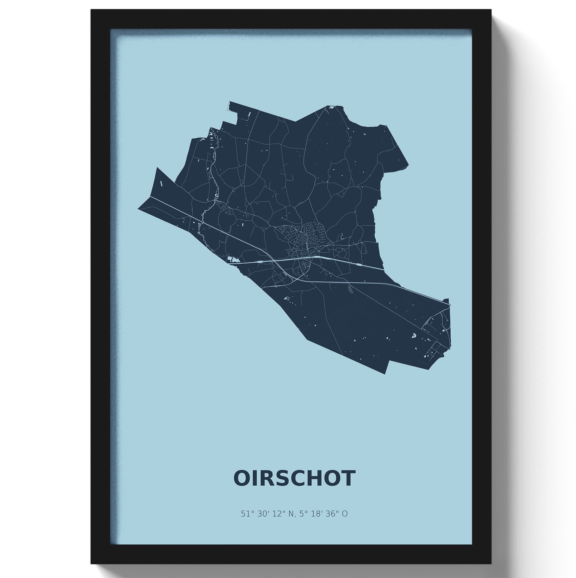 Poster Oirschot - Blauw