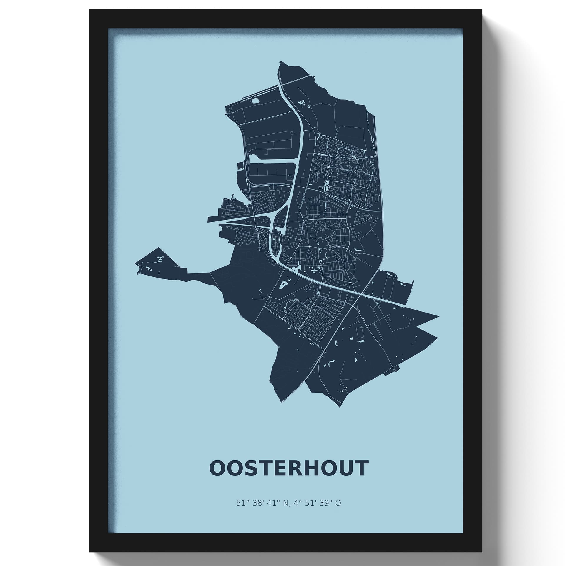 Poster Oosterhout - Blauw
