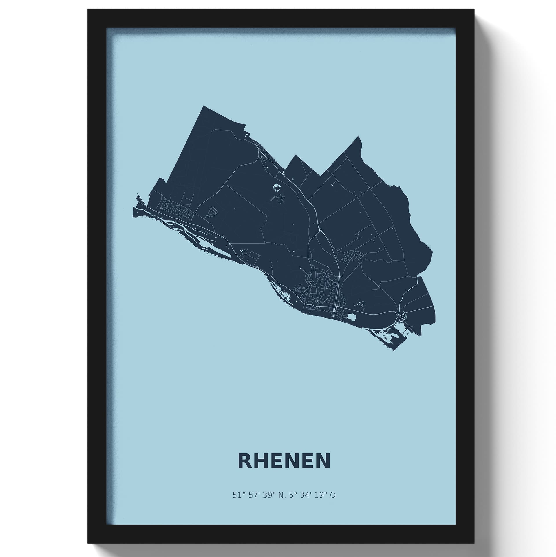 Poster Rhenen - Blauw