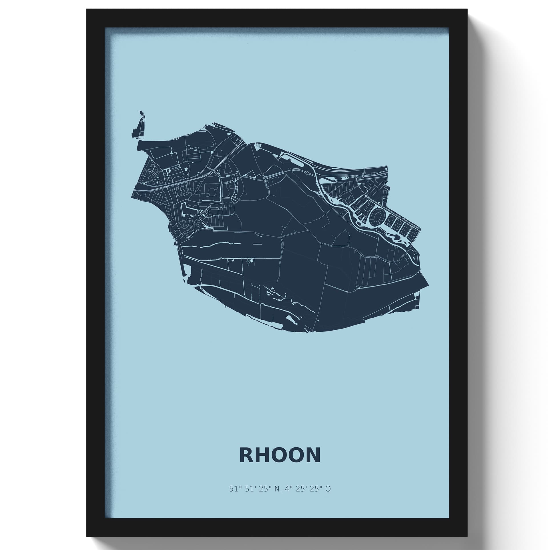 Poster Rhoon - Blauw
