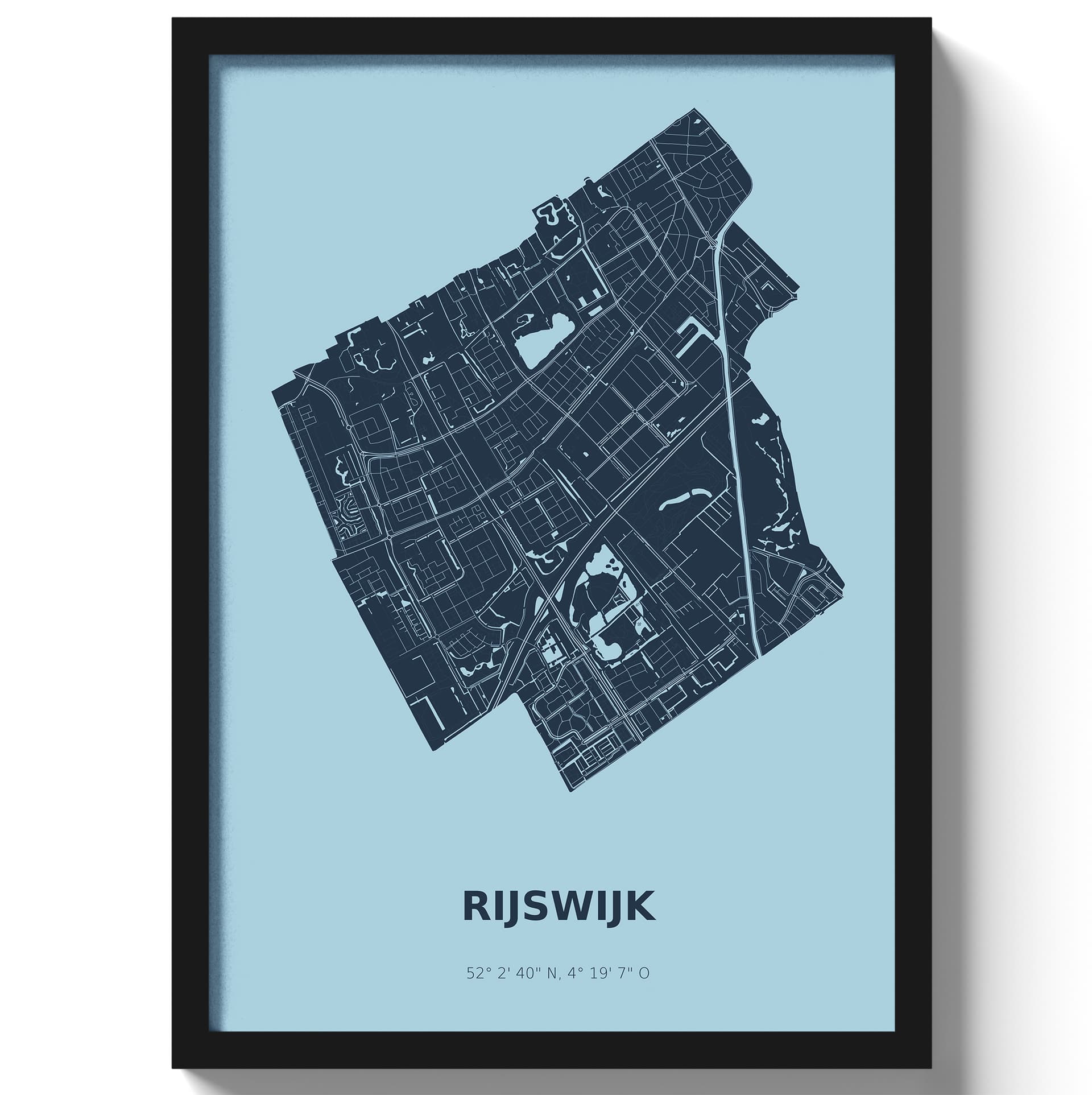 Poster Rijswijk - Blauw