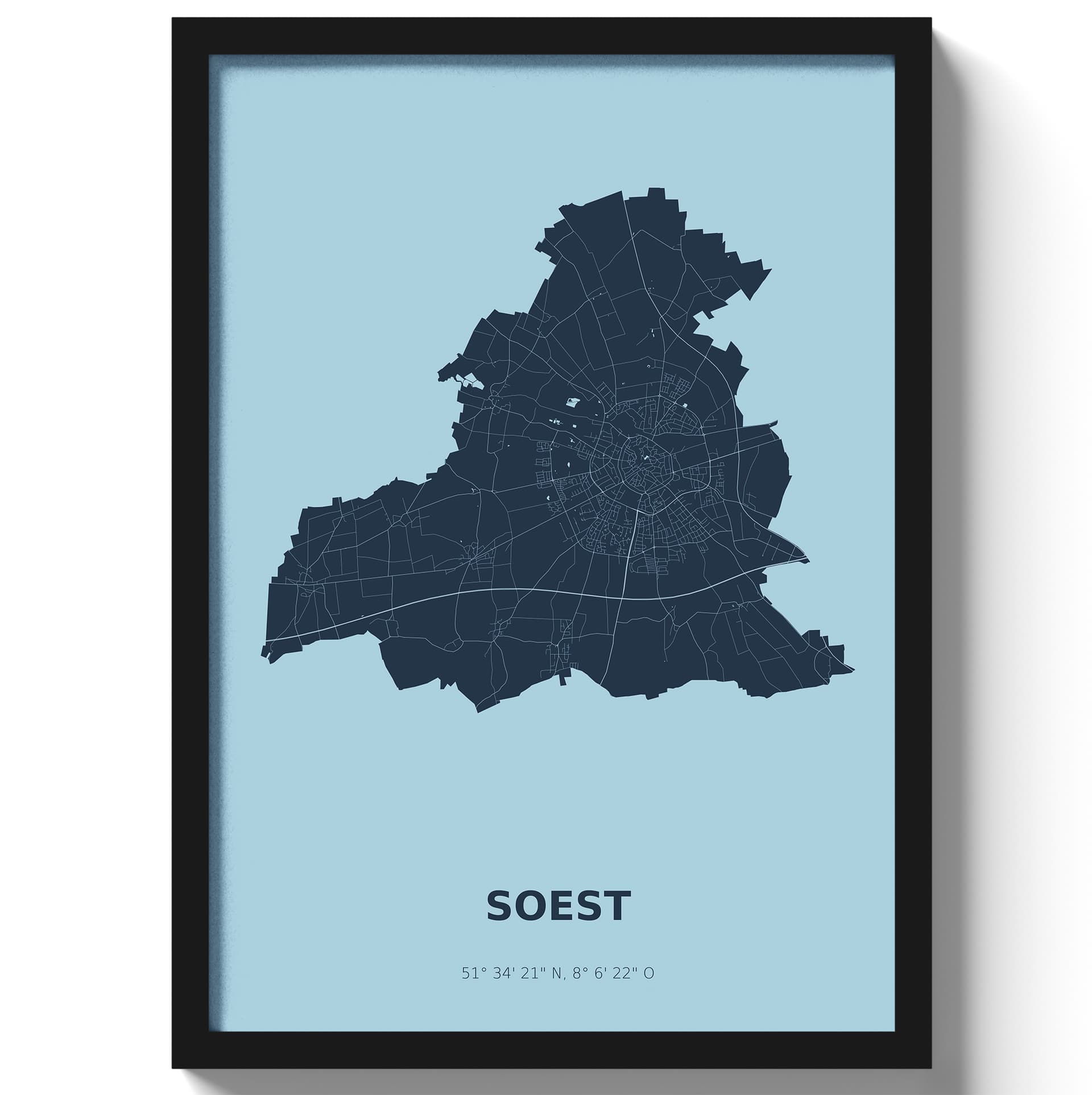 Poster Soest - Blauw