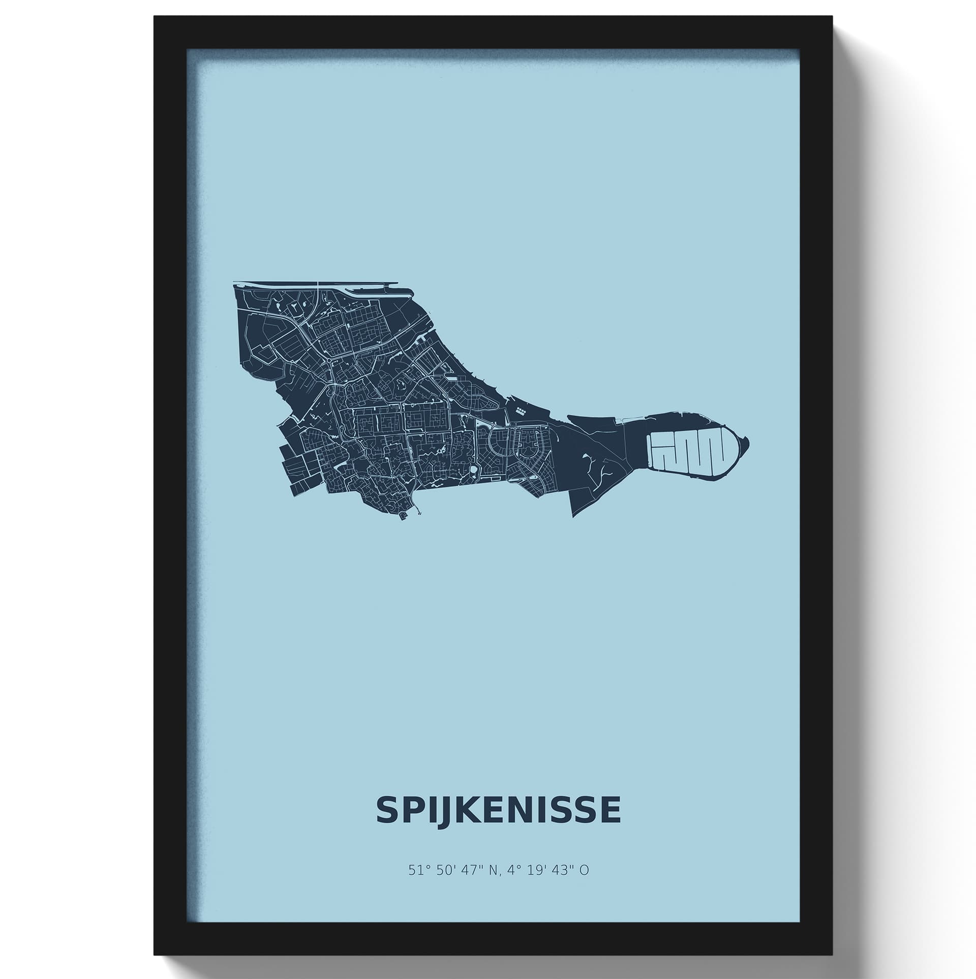 Poster Spijkenisse - Blauw