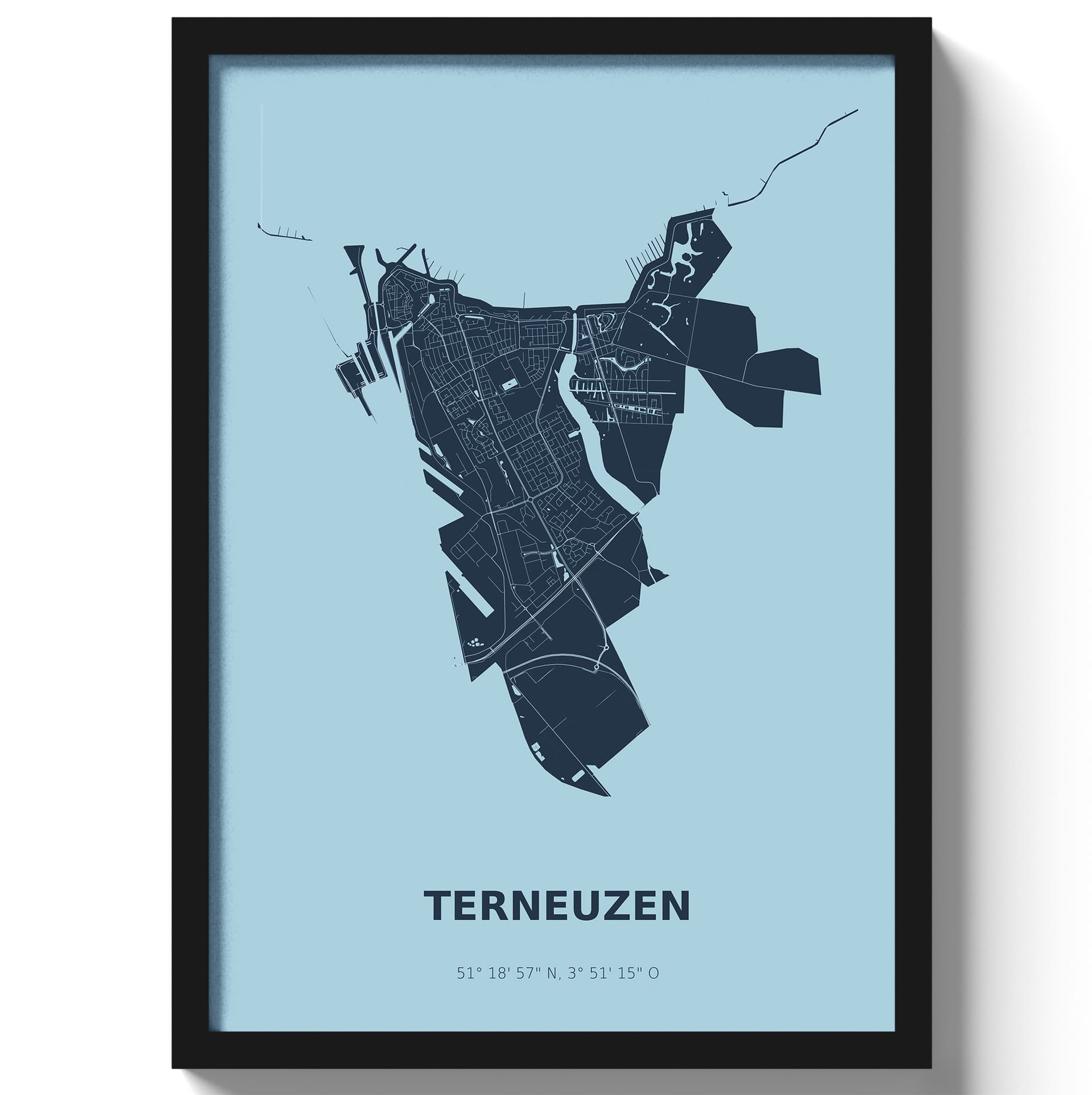 Poster Terneuzen - Blauw