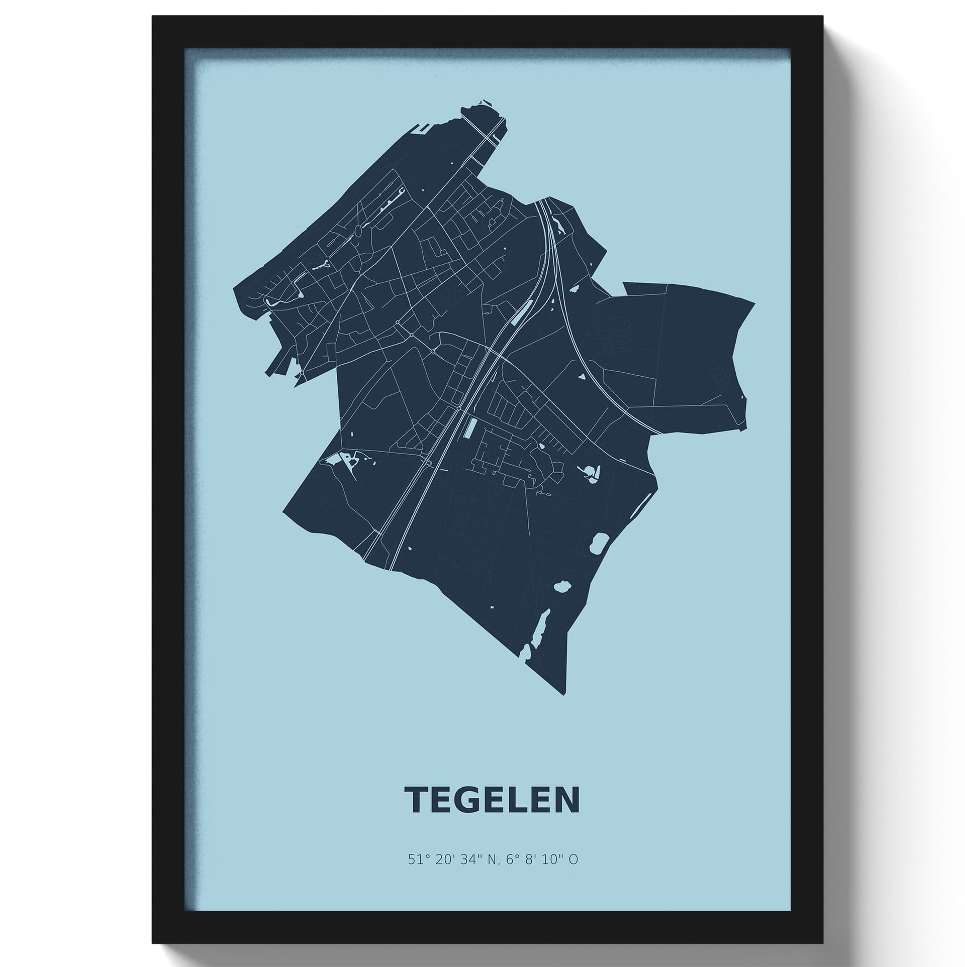 Poster Tegelen - Blauw