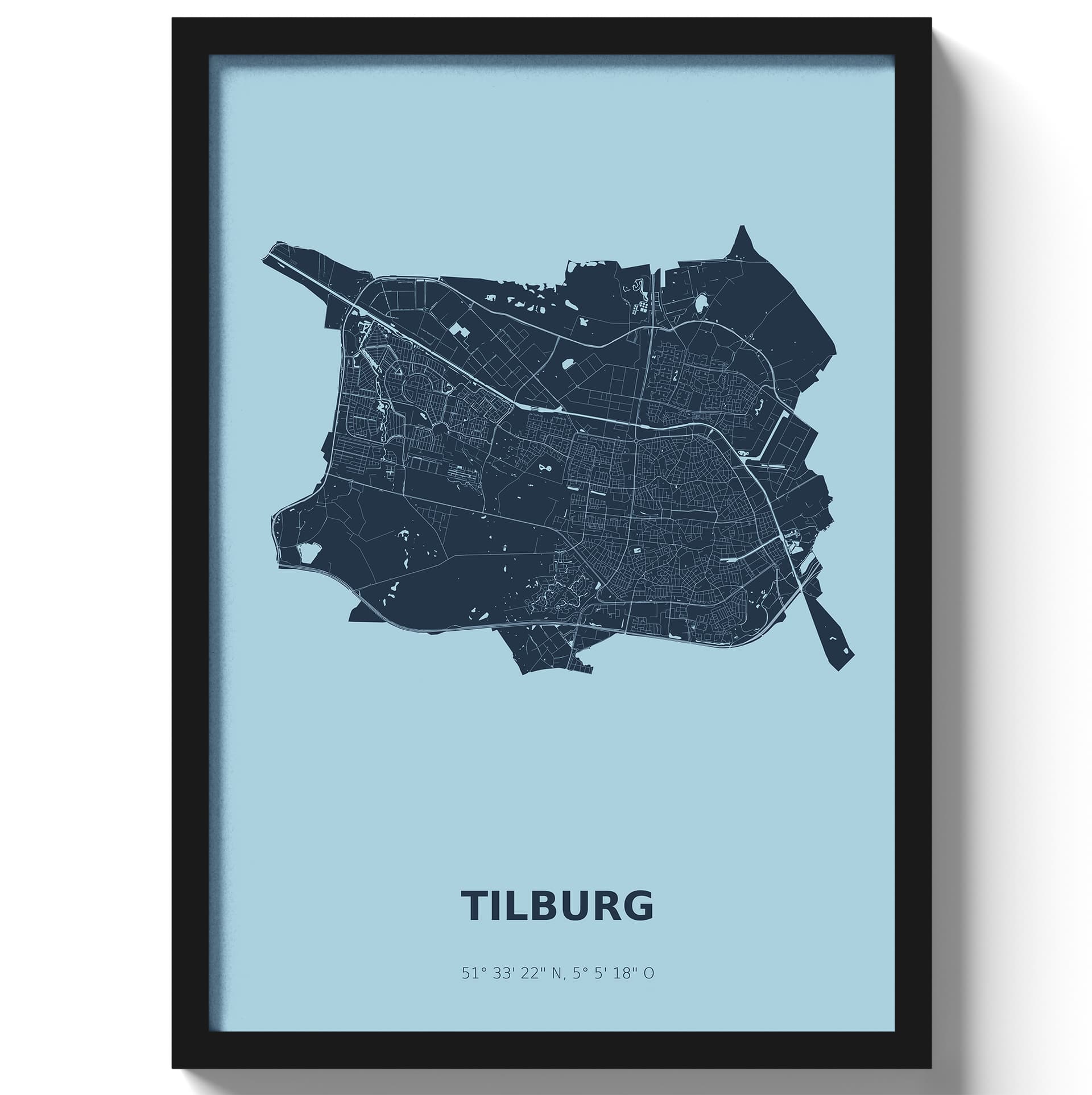 Poster Tilburg - Blauw