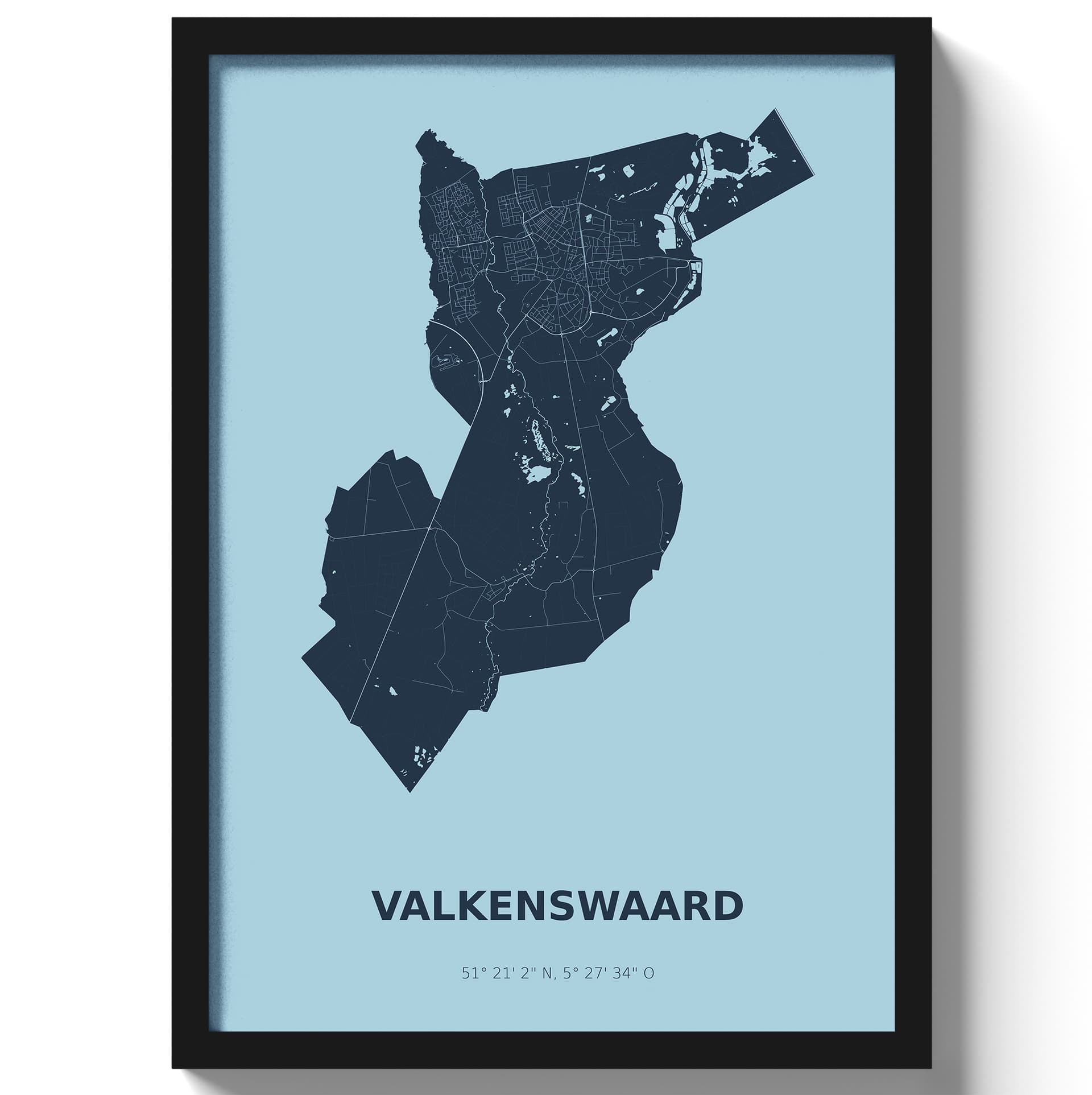 Poster Valkenswaard - Blauw