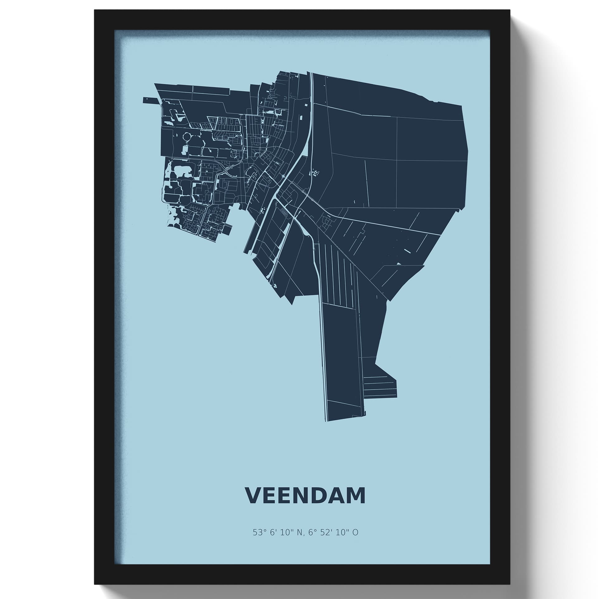 Poster Veendam - Blauw