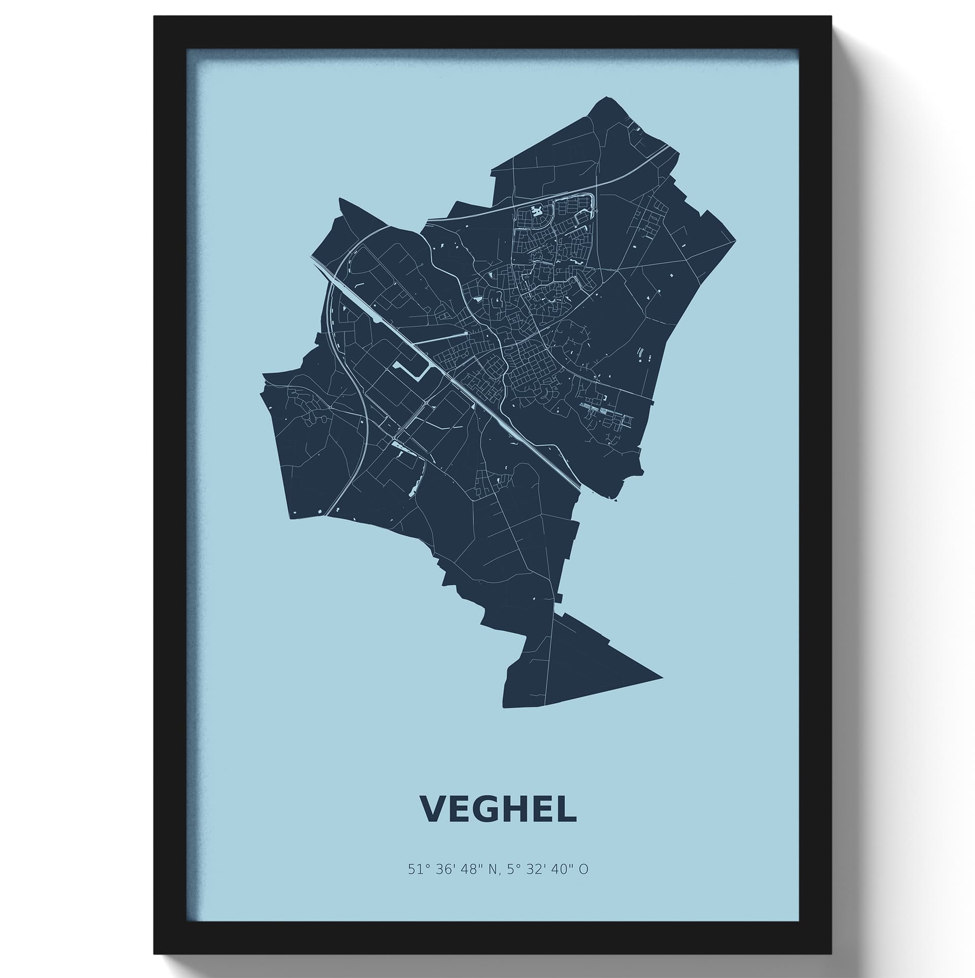 Poster Veghel - Blauw