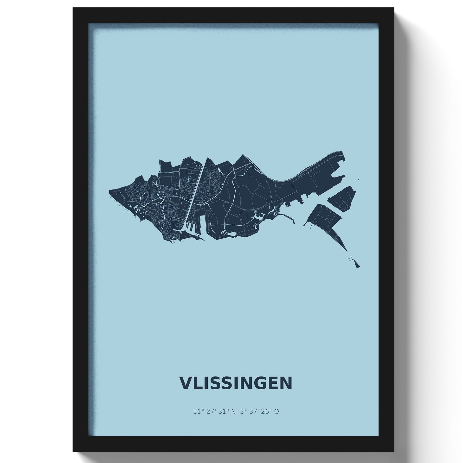 Poster Vlissingen - Blauw