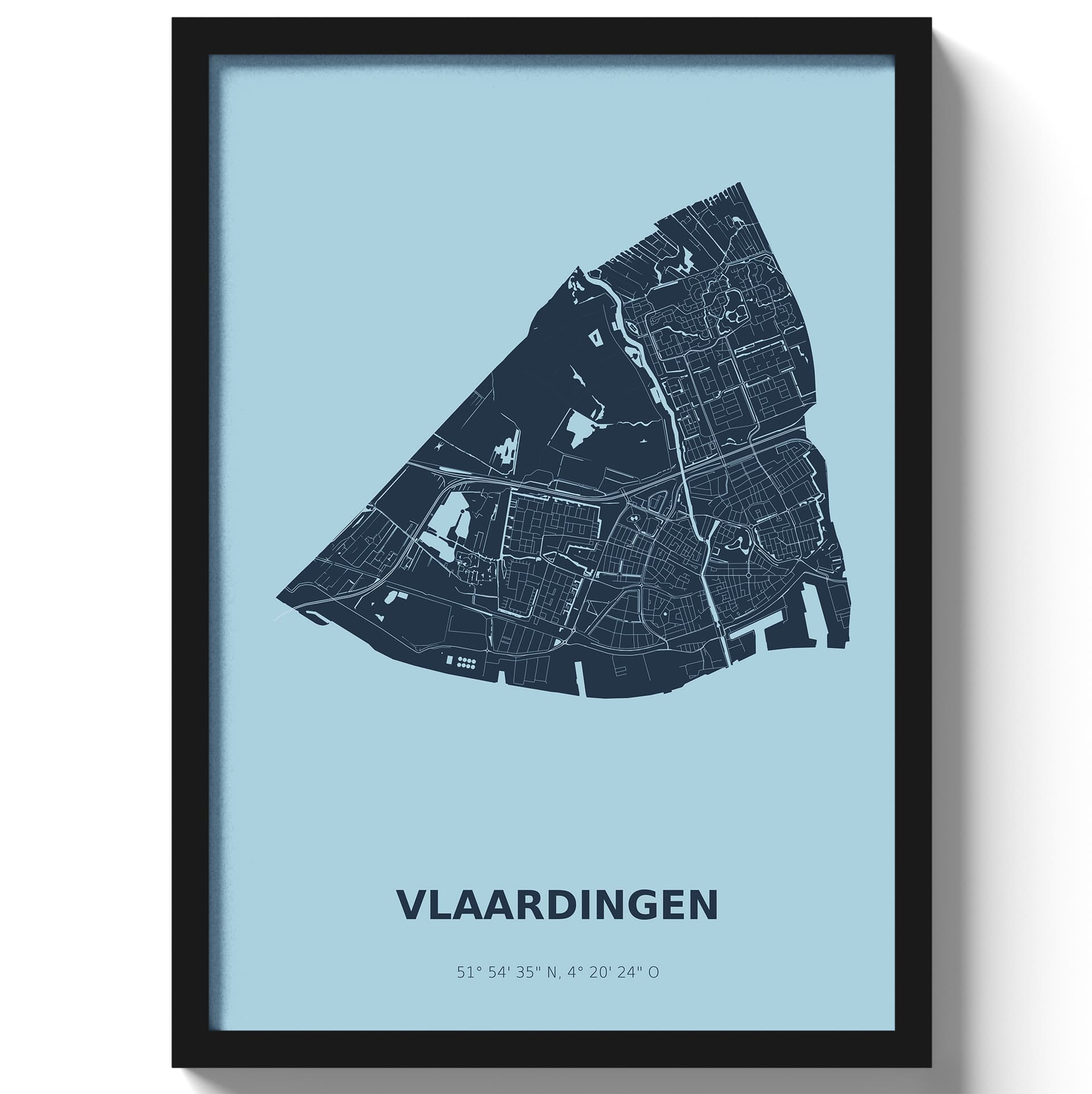 Poster Vlaardingen - Blauw