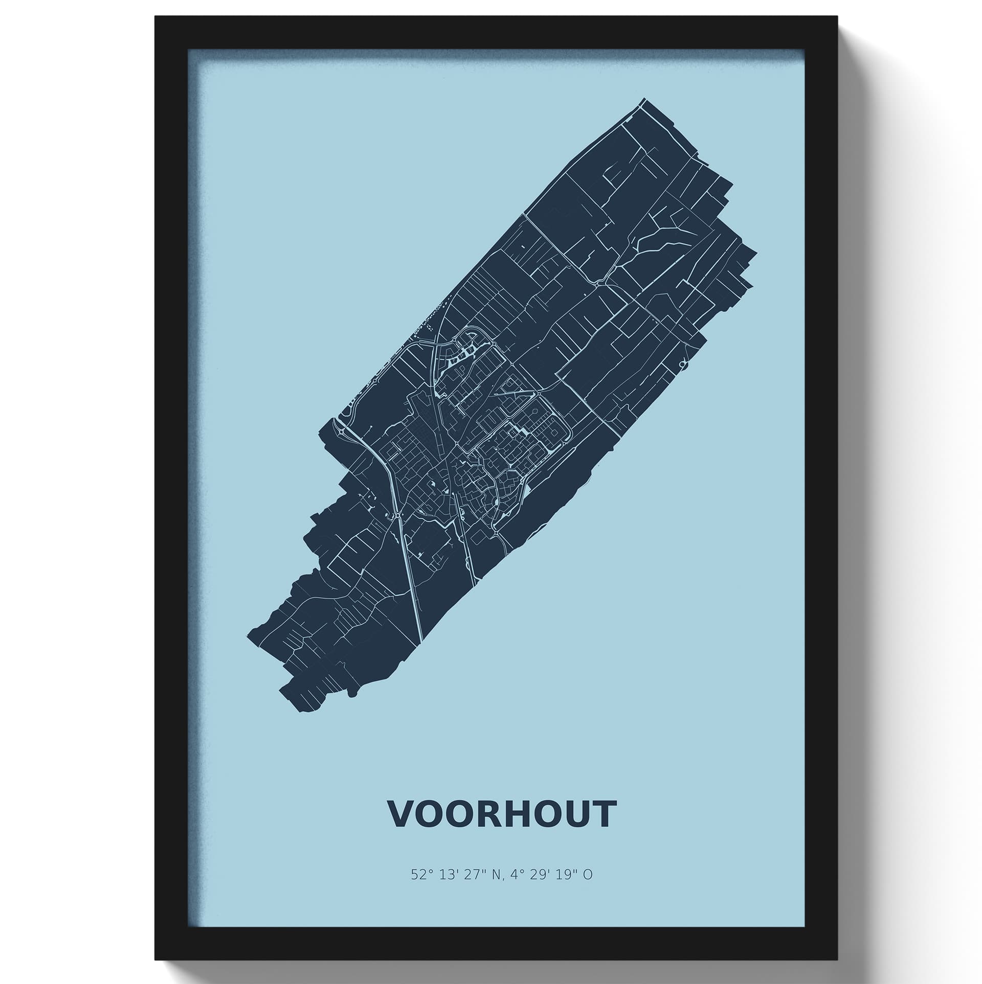 Poster Voorhout - Blauw