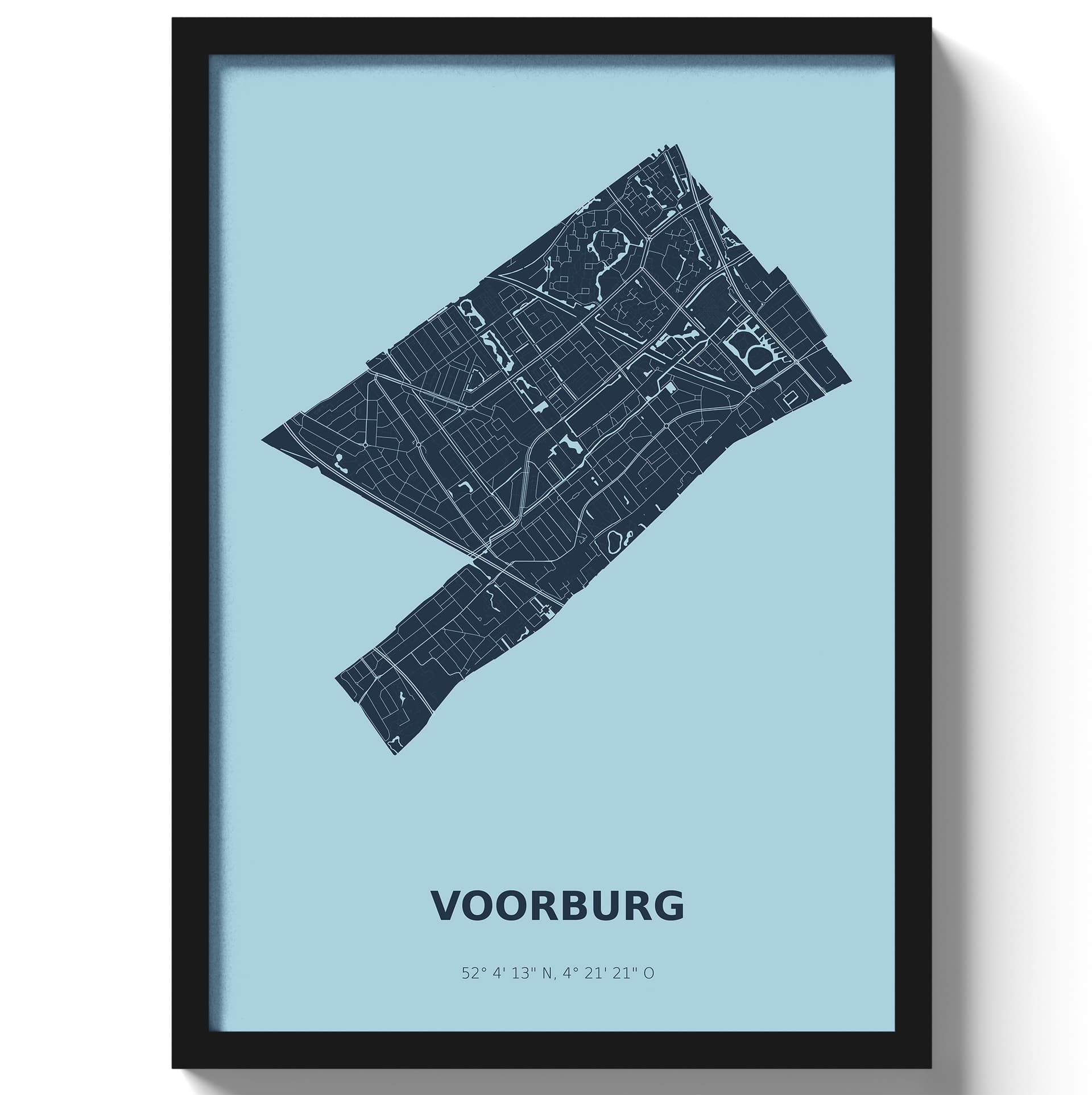 Poster Voorburg - Blauw