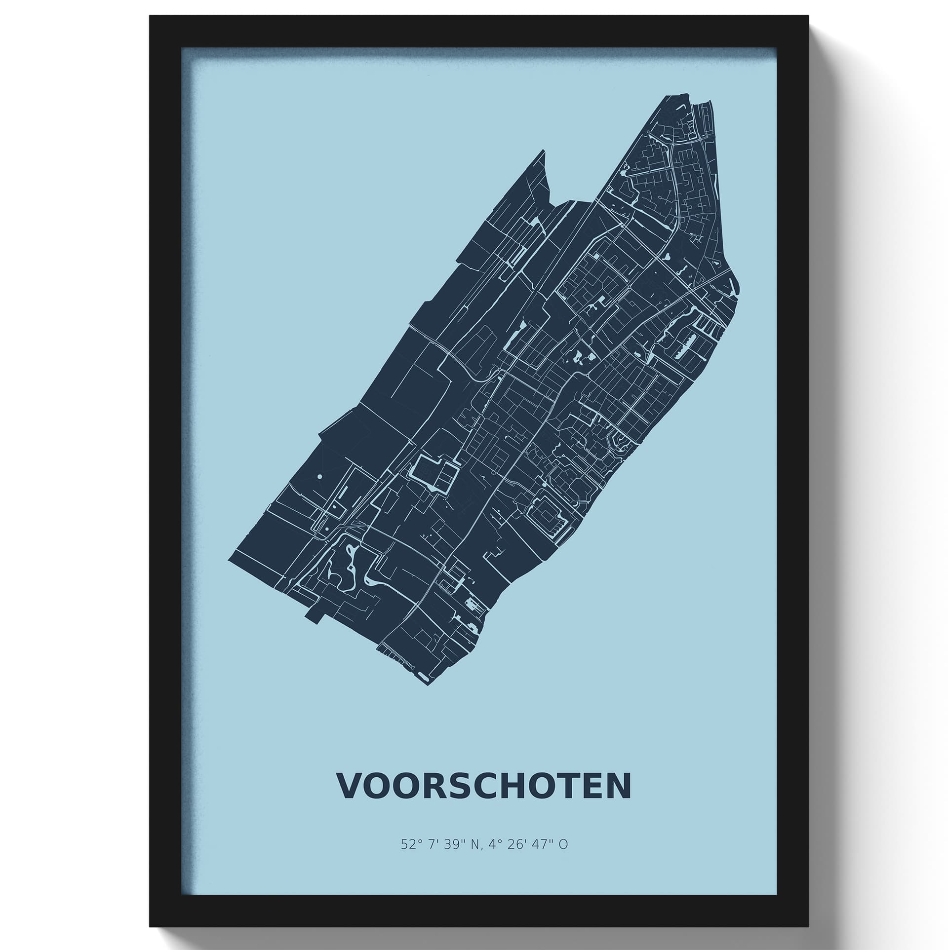 Poster Voorschoten - Blauw