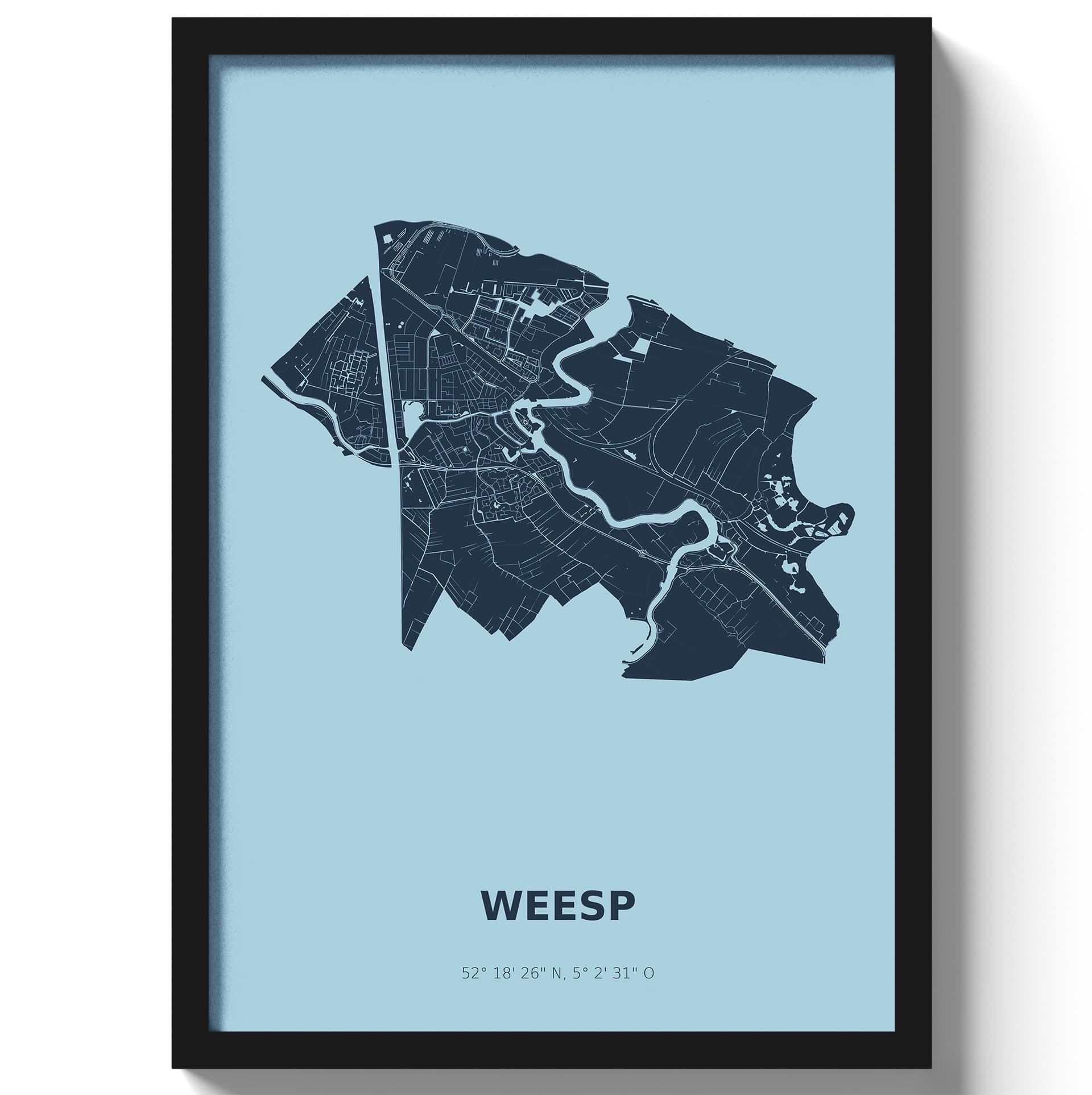 Poster Weesp - Blauw