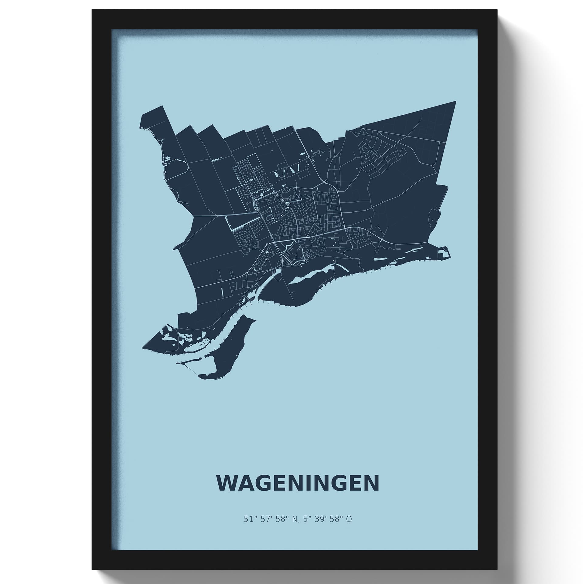 Poster Wageningen - Blauw