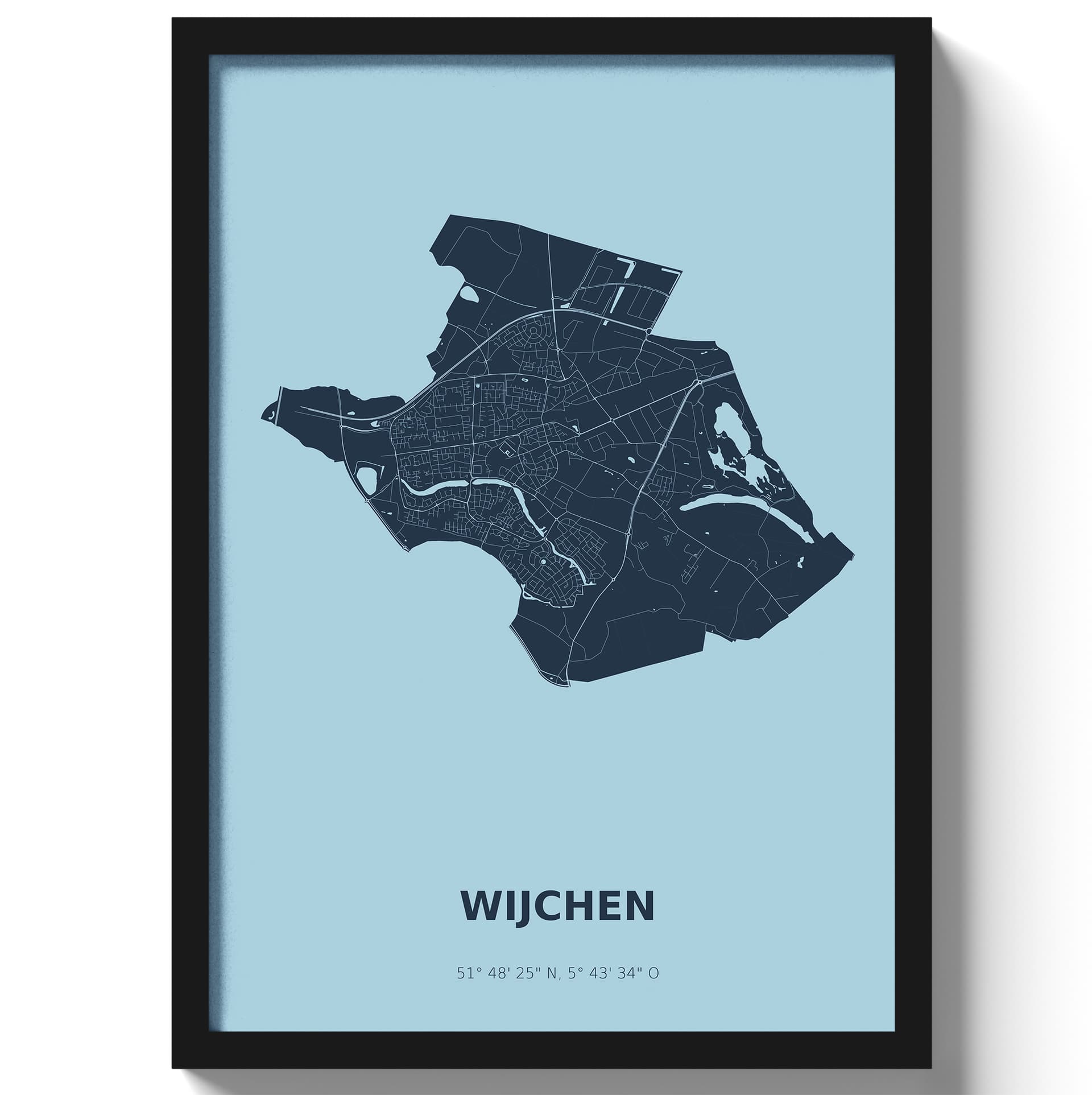 Poster Wijchen - Blauw