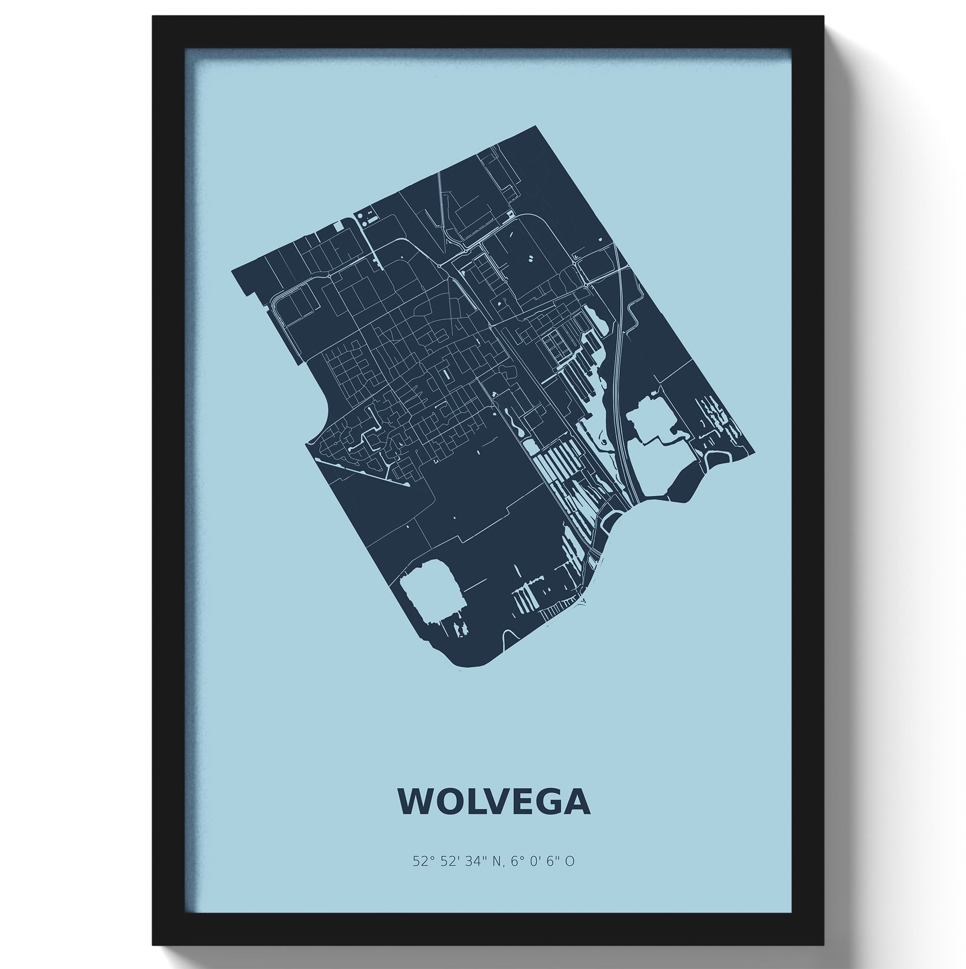 Poster Wolvega - Blauw