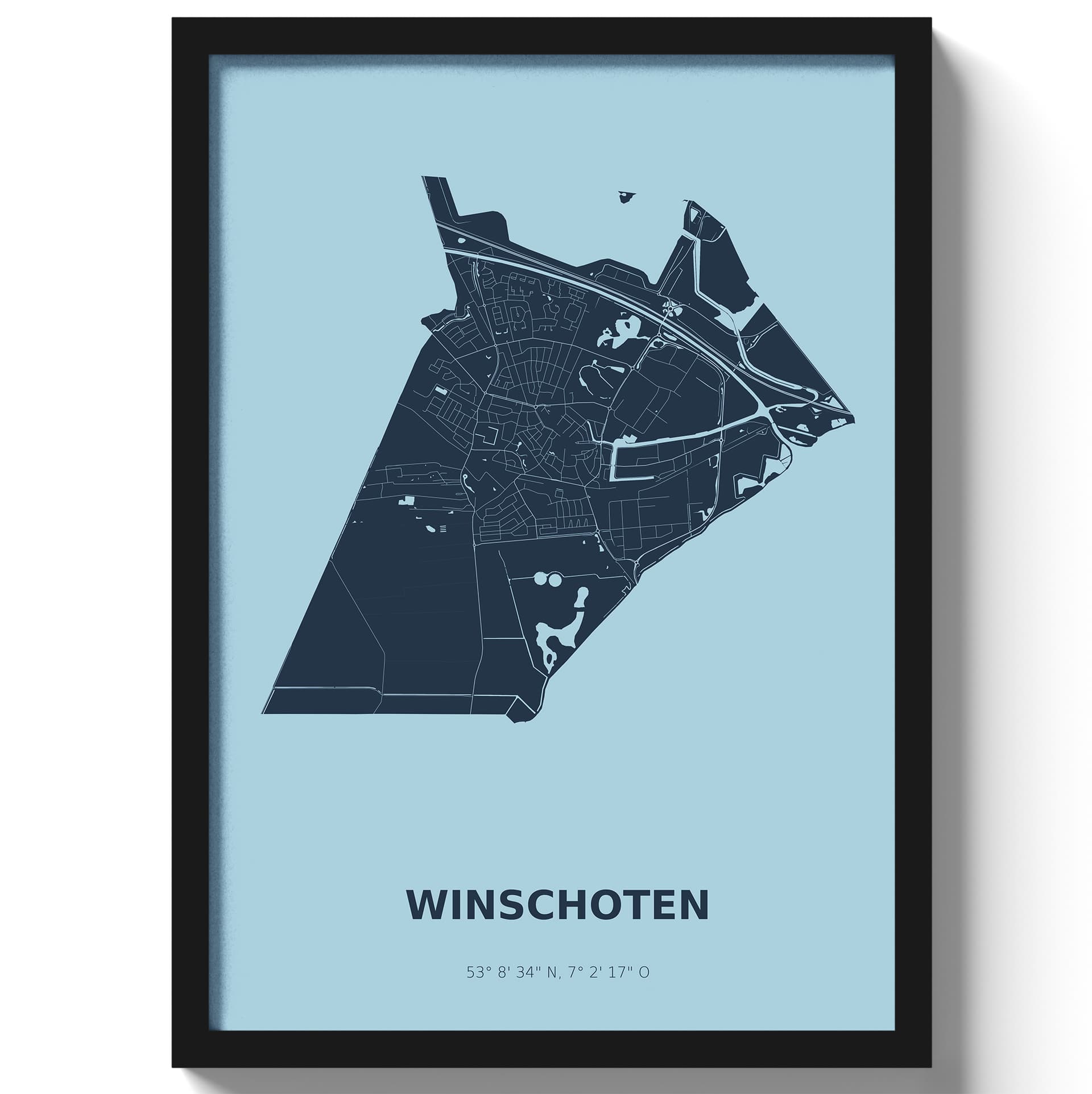 Poster Winschoten - Blauw